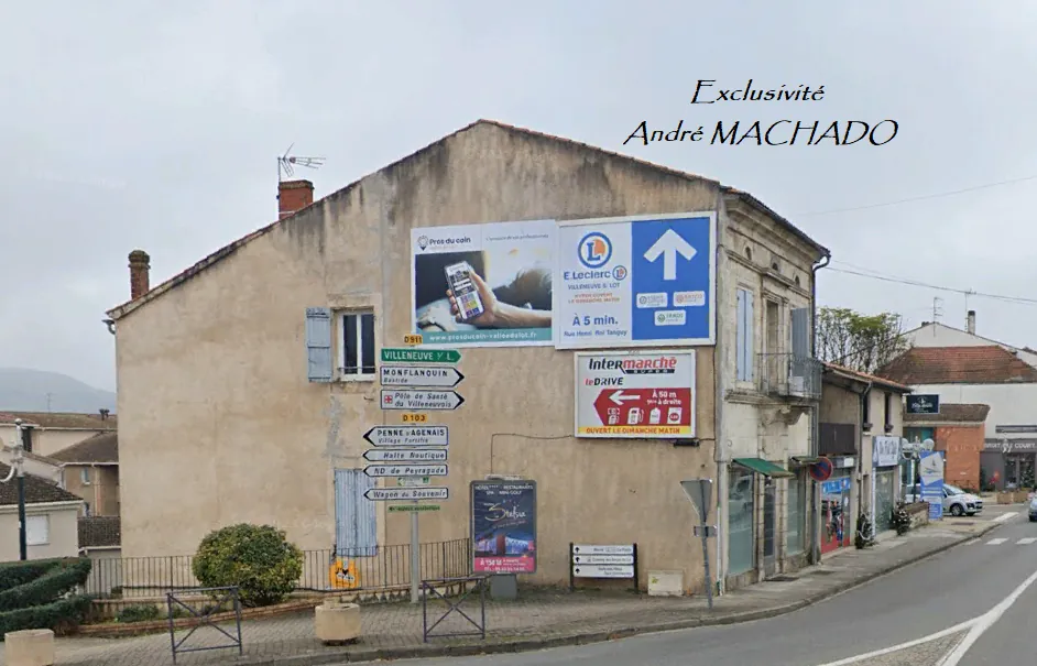 Immeuble de rapport à Saint Sylvestre sur Lot (47) avec 4 appartements et local commercial