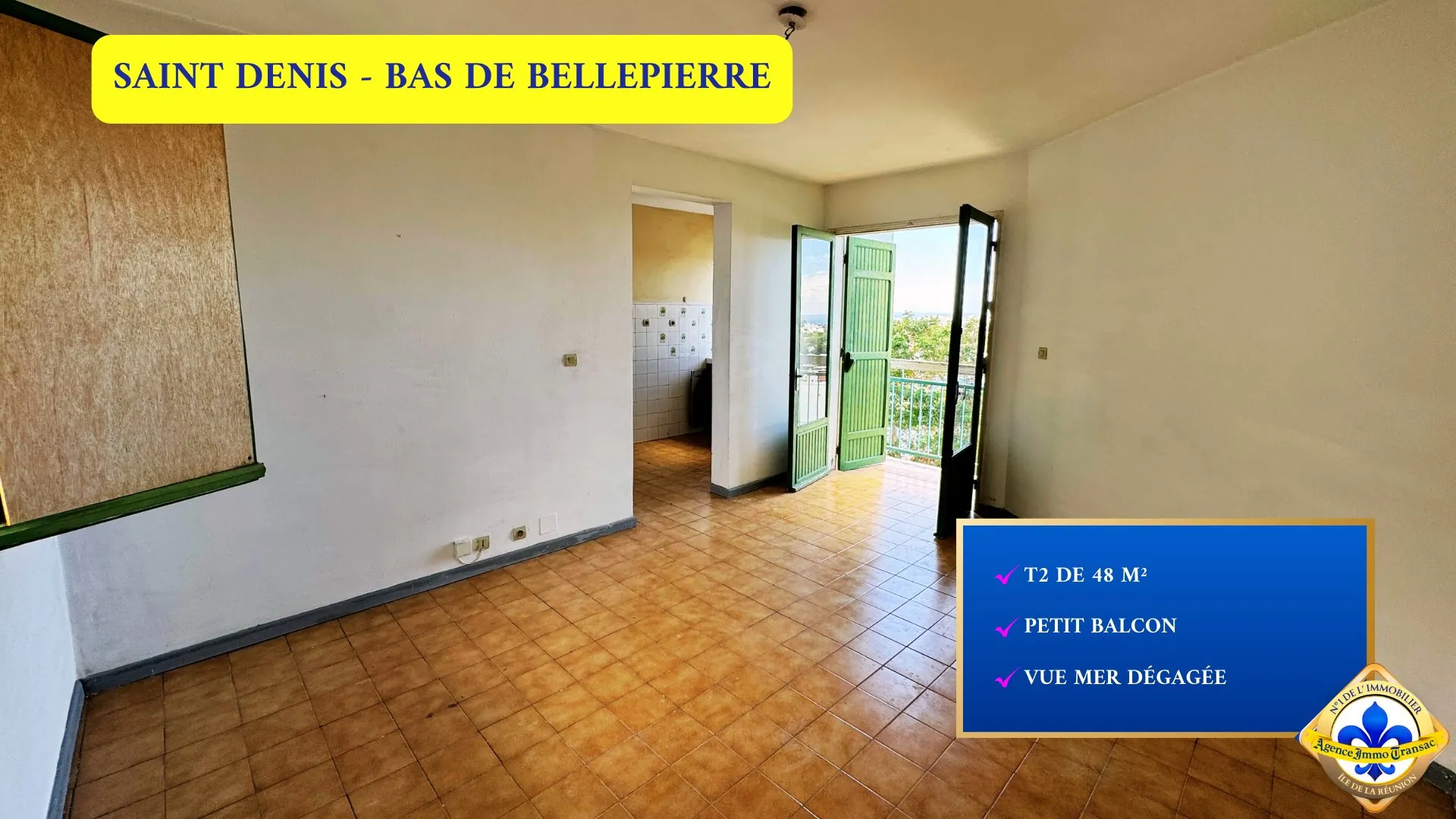 Appartement T2 à vendre à Saint-Denis Bellepierre avec vue dégagée - Opportunité à saisir 