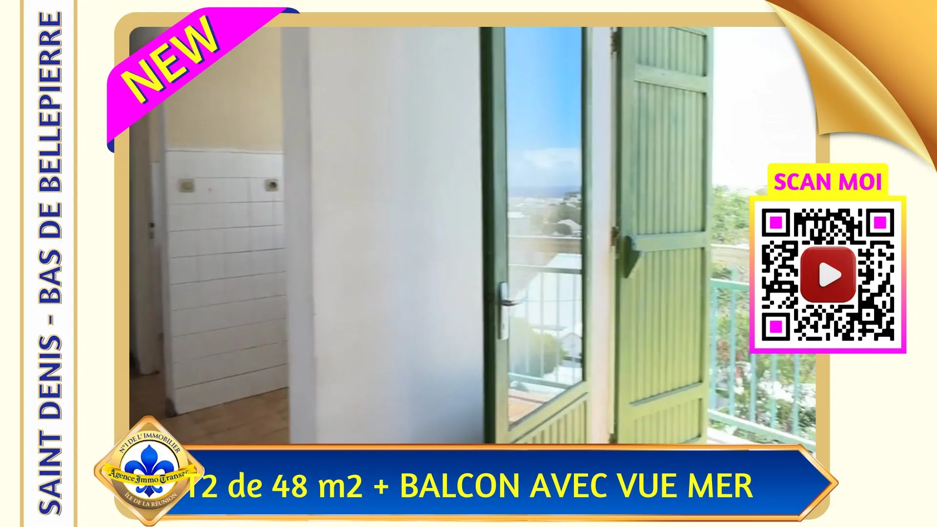 Appartement T2 à vendre à Saint-Denis Bellepierre avec vue dégagée - Opportunité à saisir