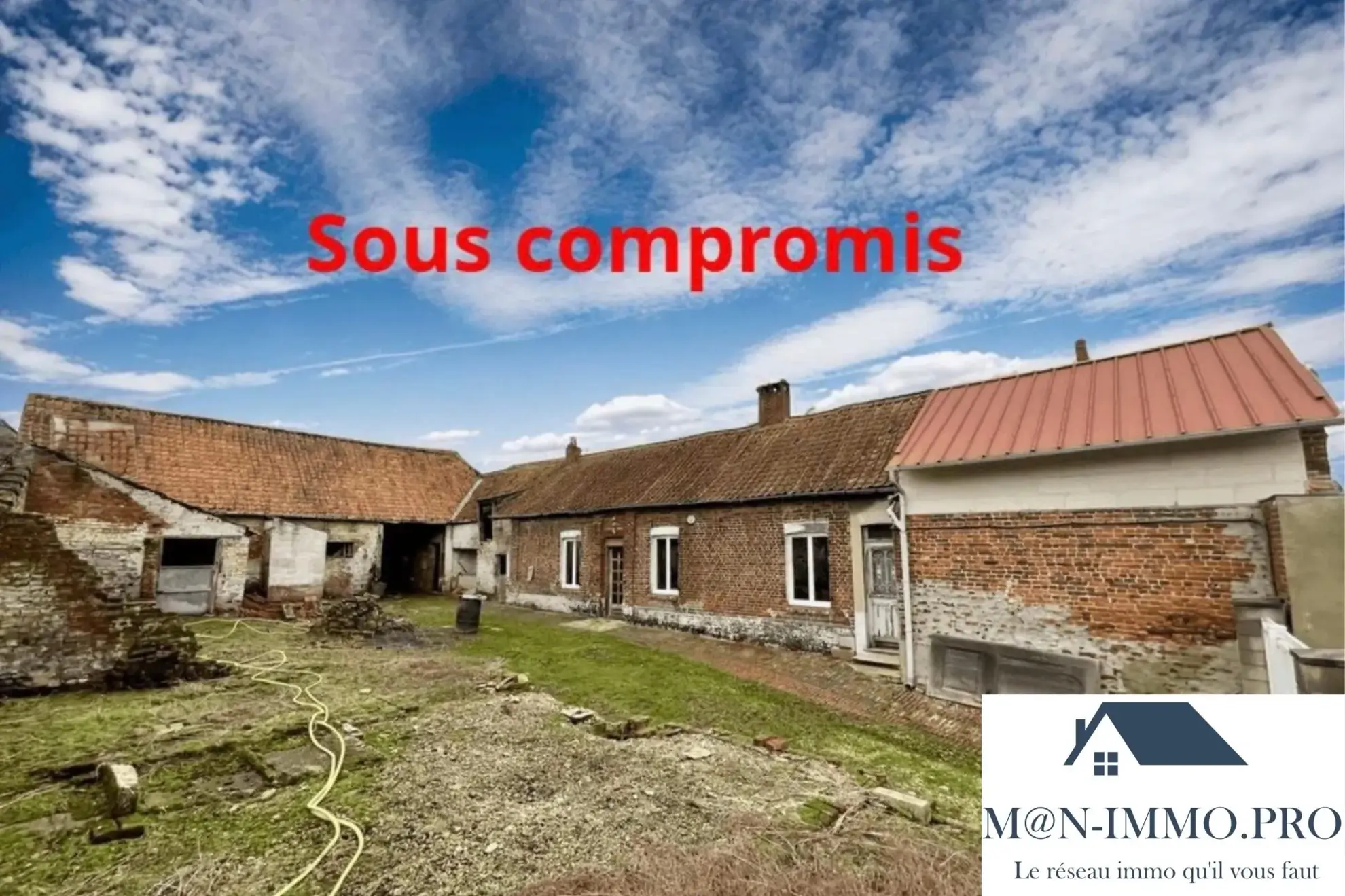 Charmante fermette à rénover proche de Saint-Hilaire-Cottes, cadre bucolique