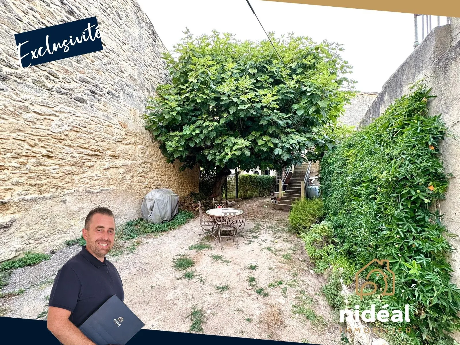 Maison à vendre à Junas avec jardin, balcon et stationnement intérieur 