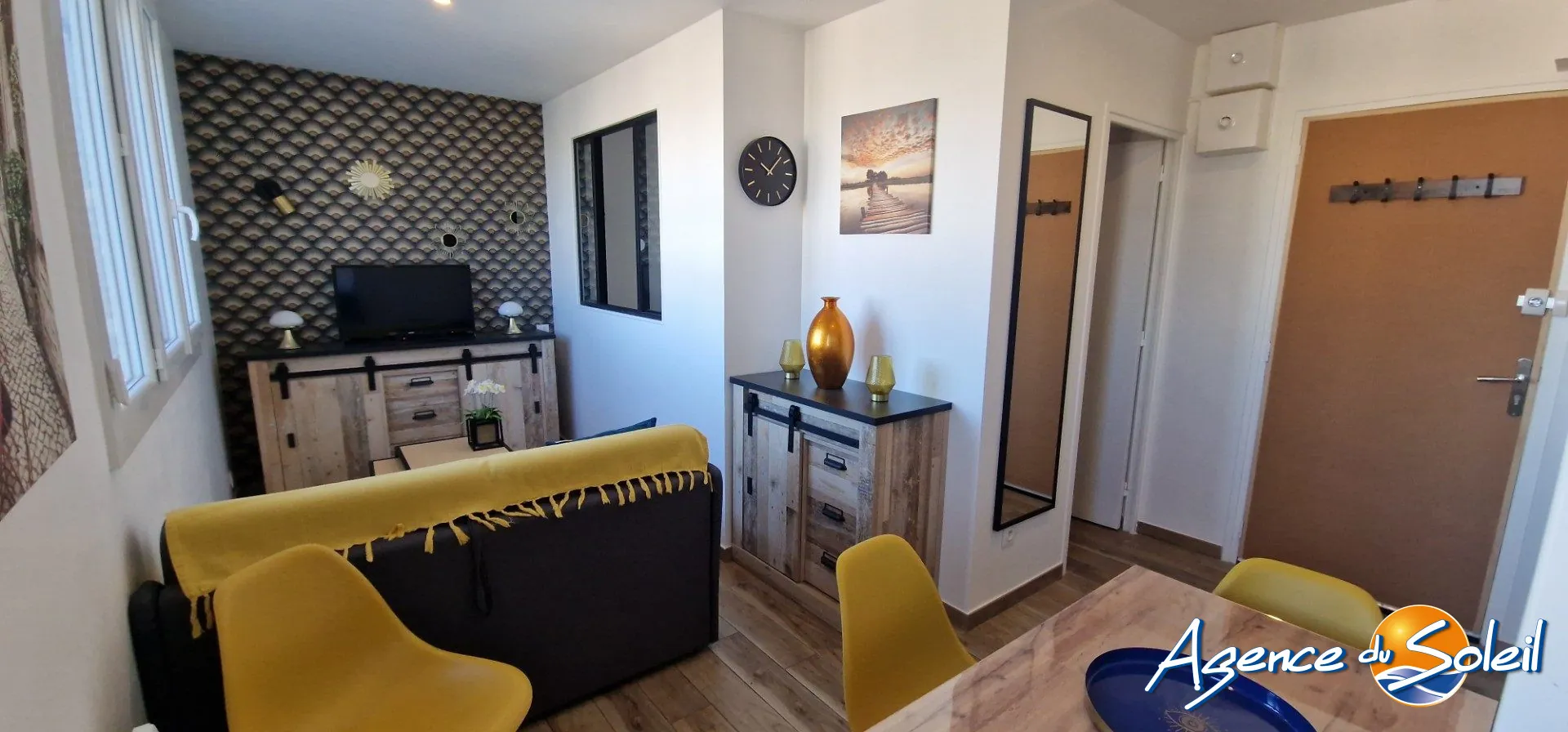Appartement T1 rénové à Canet plage avec vue mer et ascenseur