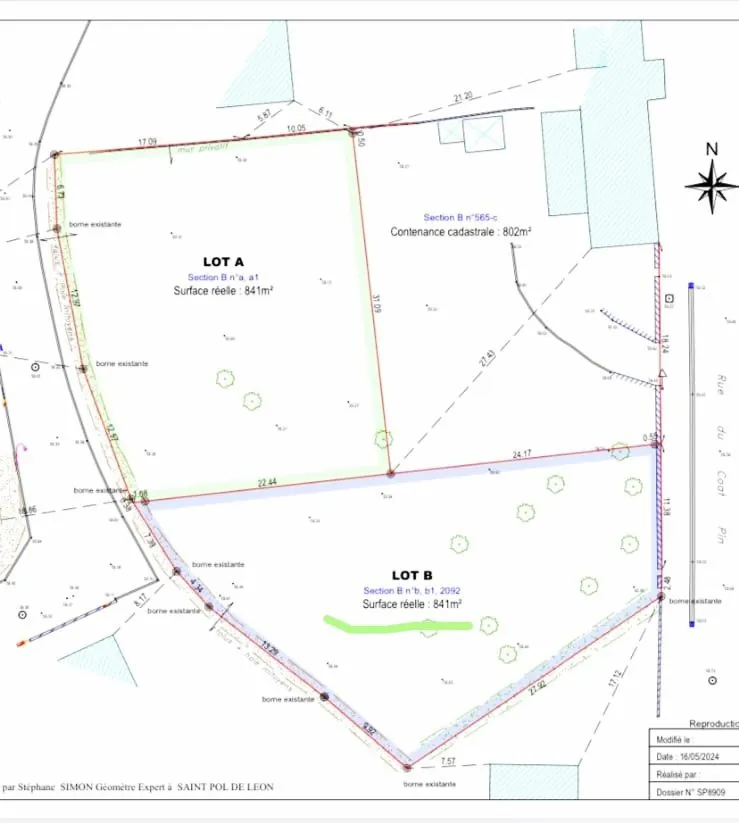 Terrain constructible de 841 m² à vendre à Mespaul, Finistère 