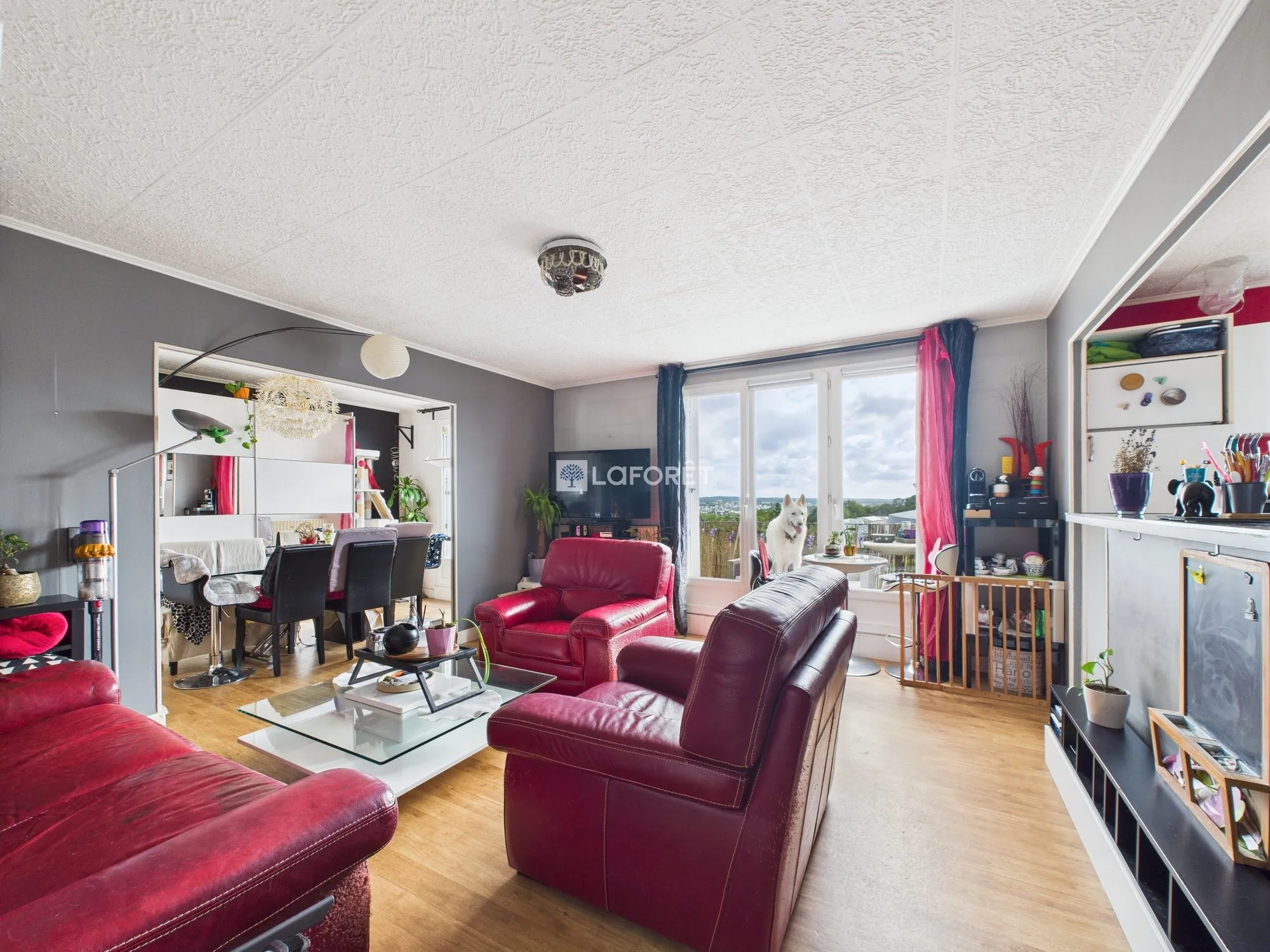 Appartement T3 en dernier étage avec balcon et cave à Quimper