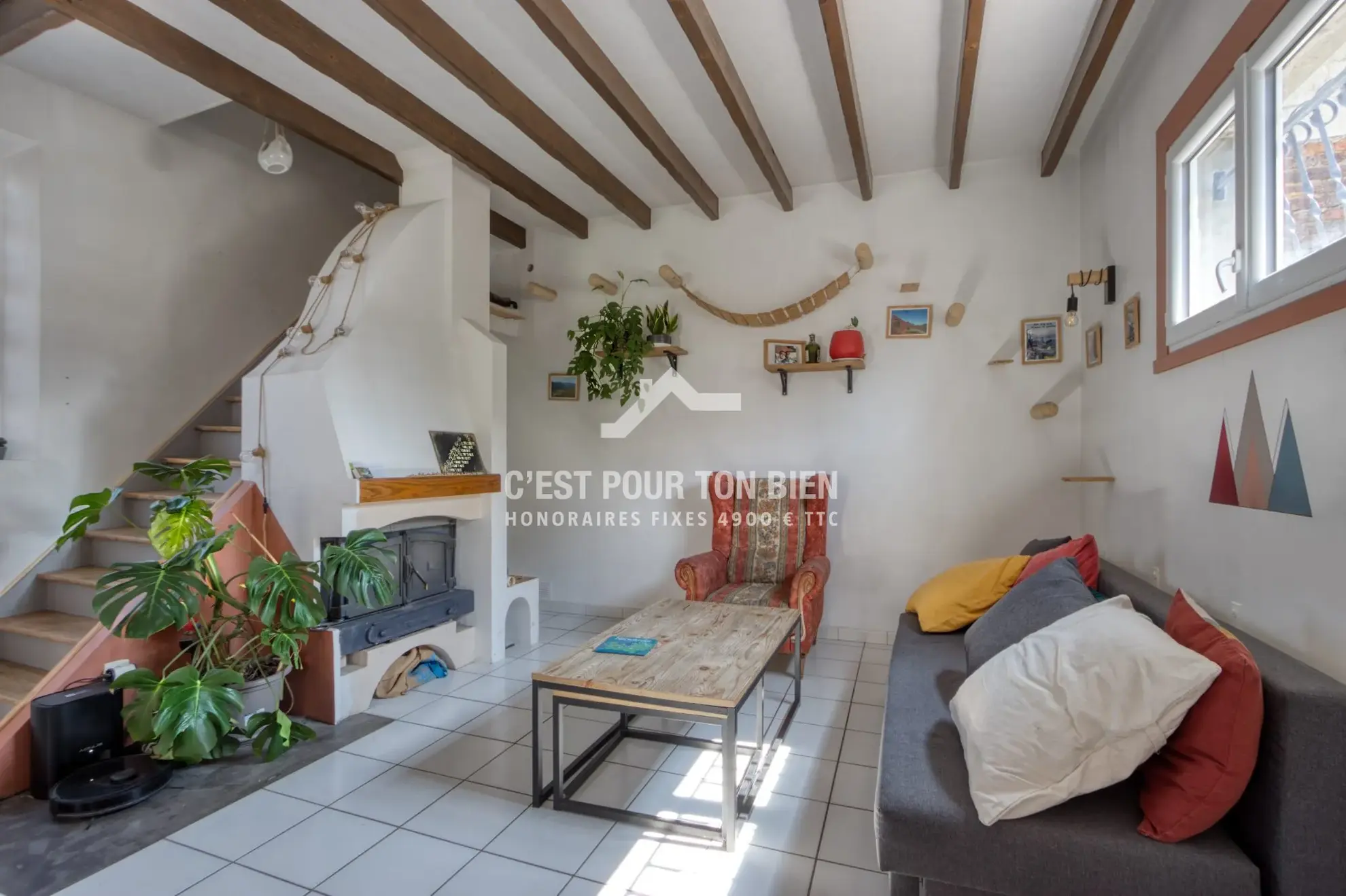 Charmante maison 2 chambres avec garage et extérieur à Loos 