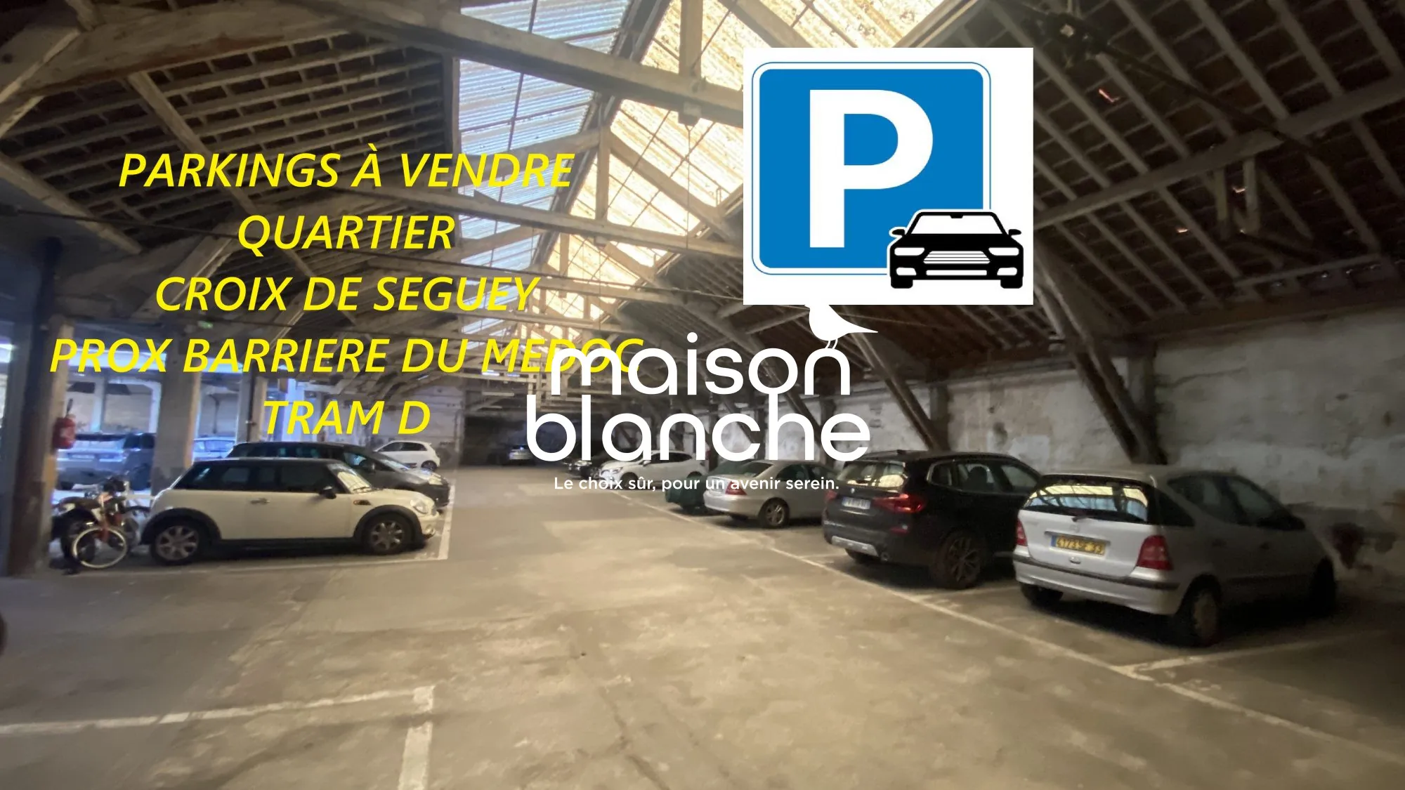 Parking sécurisé à vendre à Bordeaux entre 11 et 19 m²