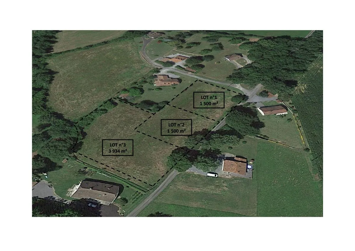 PLAN COMMERCIAL Terrain constructible non viabilisé de 3900 m2 à Salies-de-Béarn