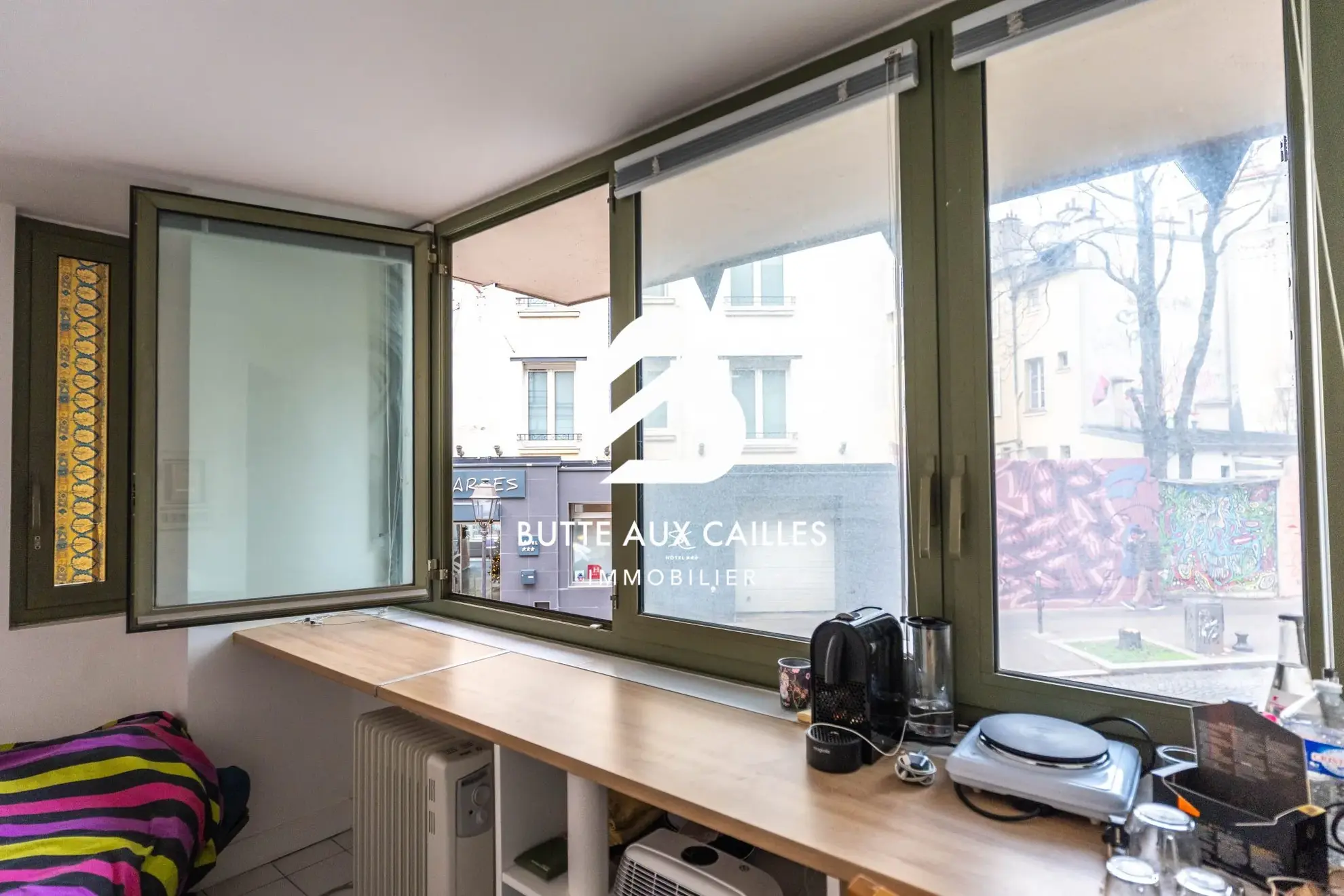 Charmante chambre/bureau de 8,15 m² au cœur de la Butte aux Cailles à Paris 