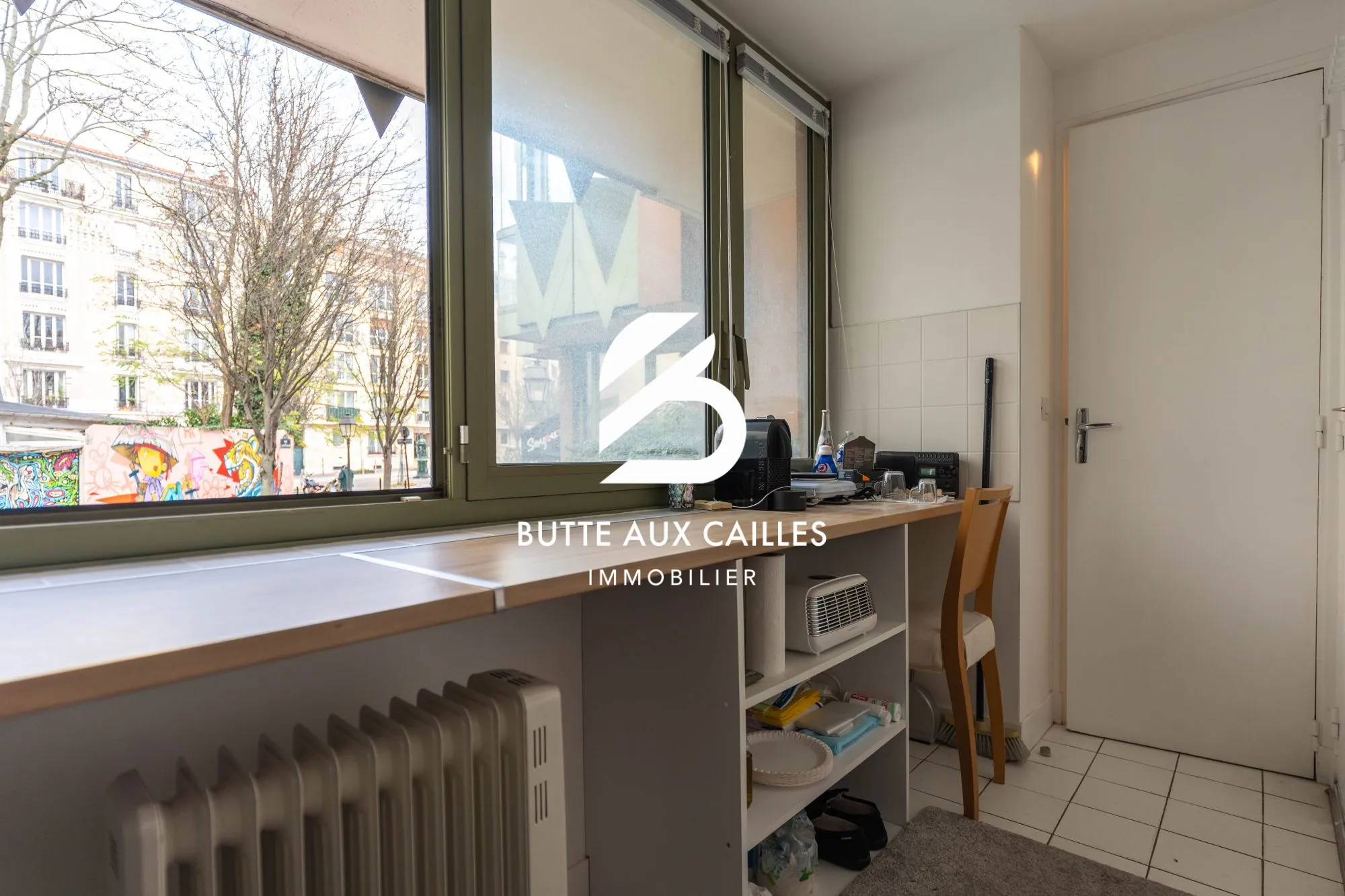 Charmante chambre/bureau de 8,15 m² au cœur de la Butte aux Cailles à Paris 