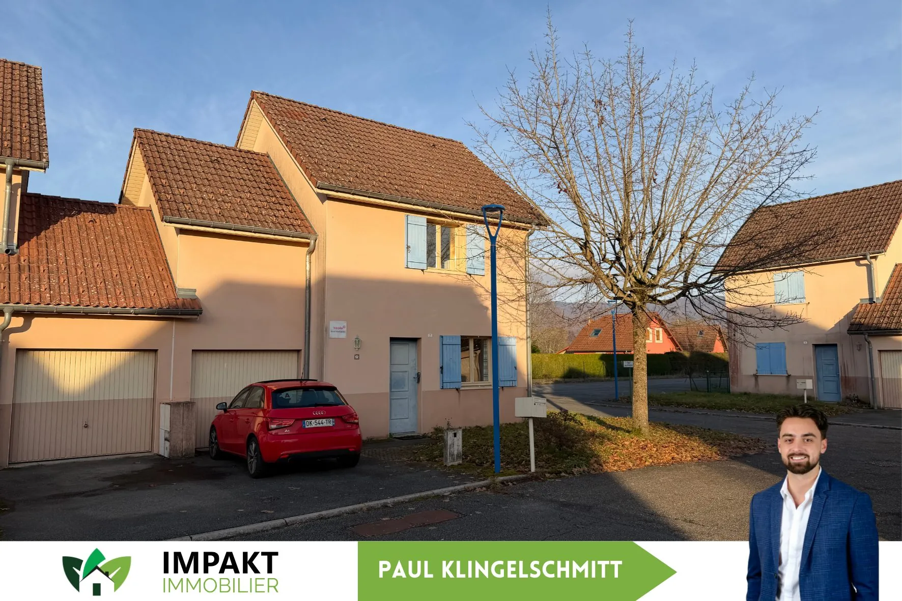 Maison mitoyenne à Chaux avec 3 chambres, jardin et garage - Idéal premier achat