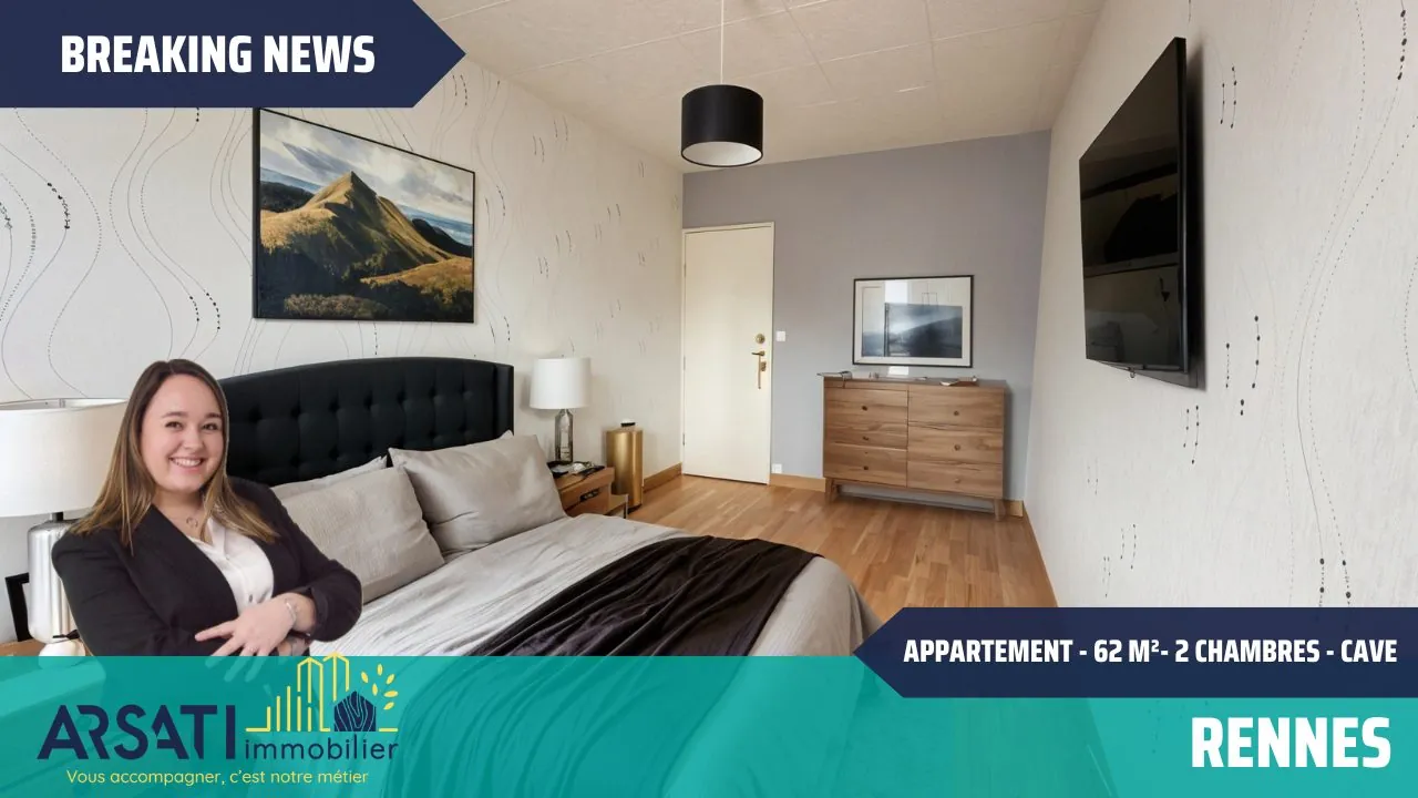 Appartement 3 pièces lumineux à Rennes - Quartier Bréquigny avec cave