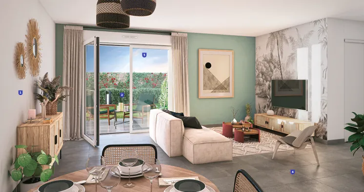 Superbe appartement neuf T3 avec parking à Jassans-Riottier à vendre en 2028