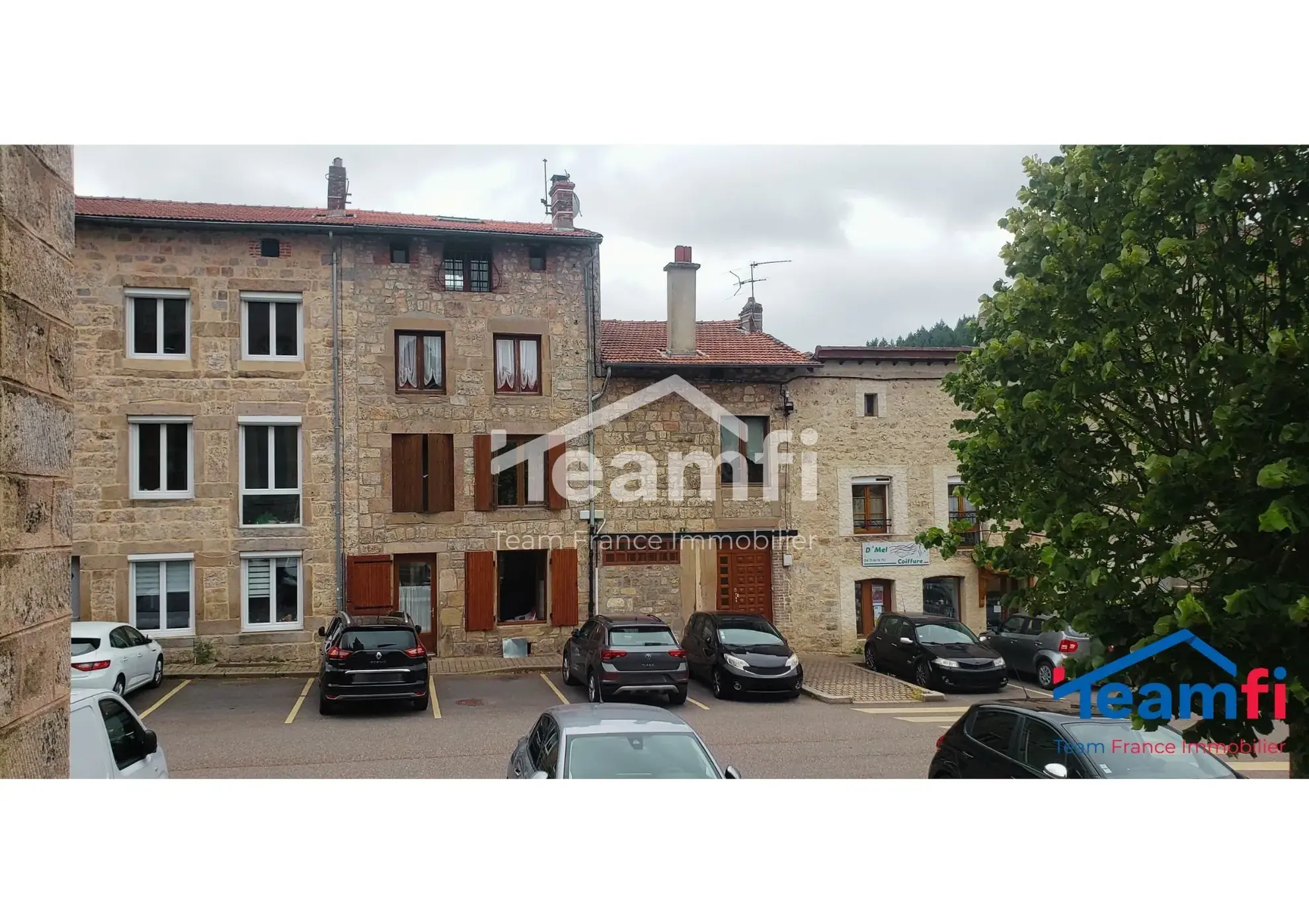 COTE PLACE DU VILLAGE Maison bourgeoise de 260 m² avec terrasse à La Séauve-sur-Semène, charme et potentiel