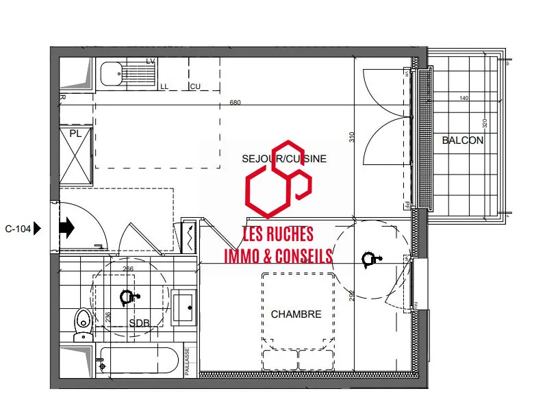 Appartement T2 neuf à Vernouillet – 39,90 m², balcon, proche commodités 