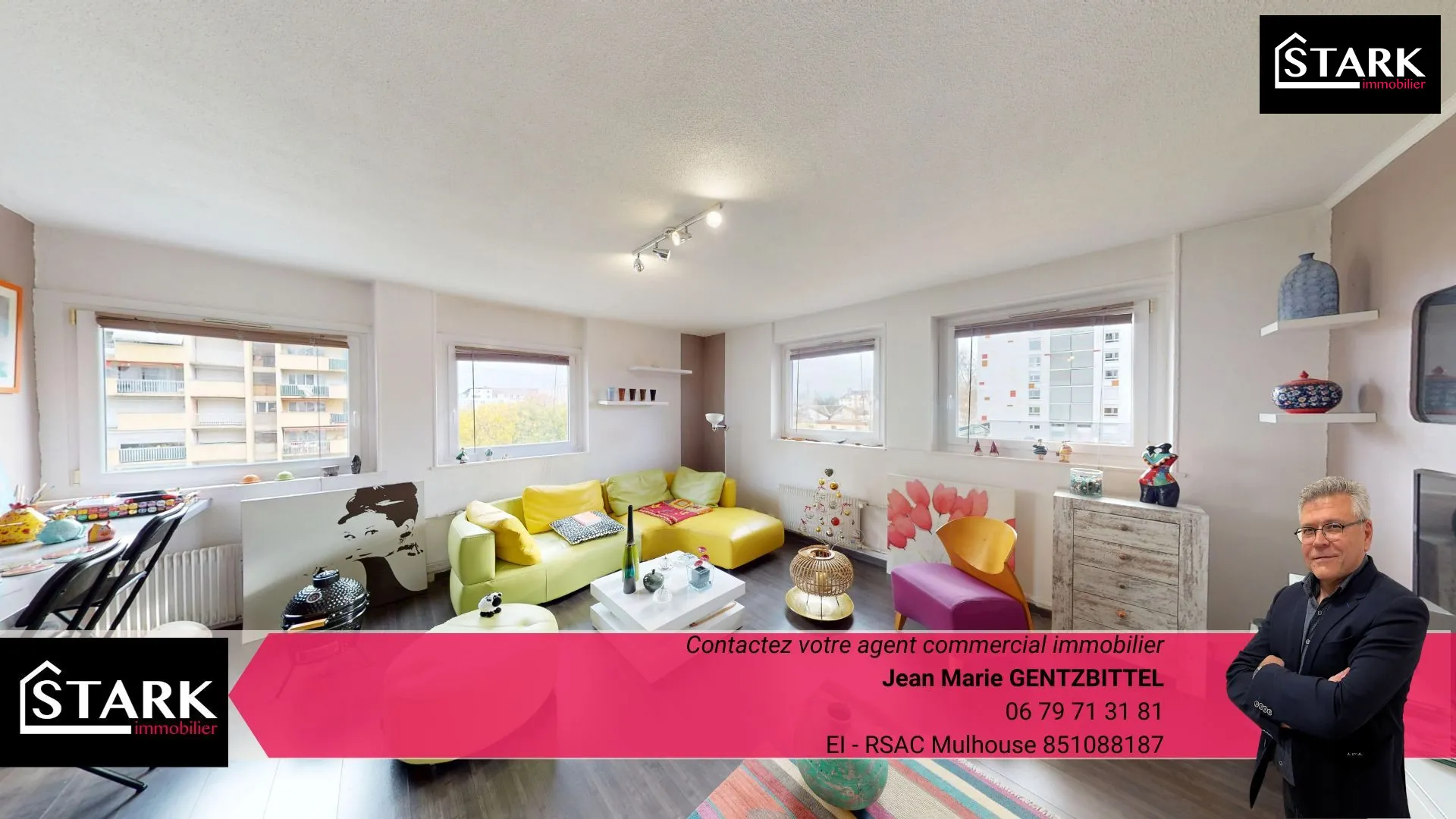 Appartement de 60 m² lumineux avec cave à Mulhouse secteur Europe