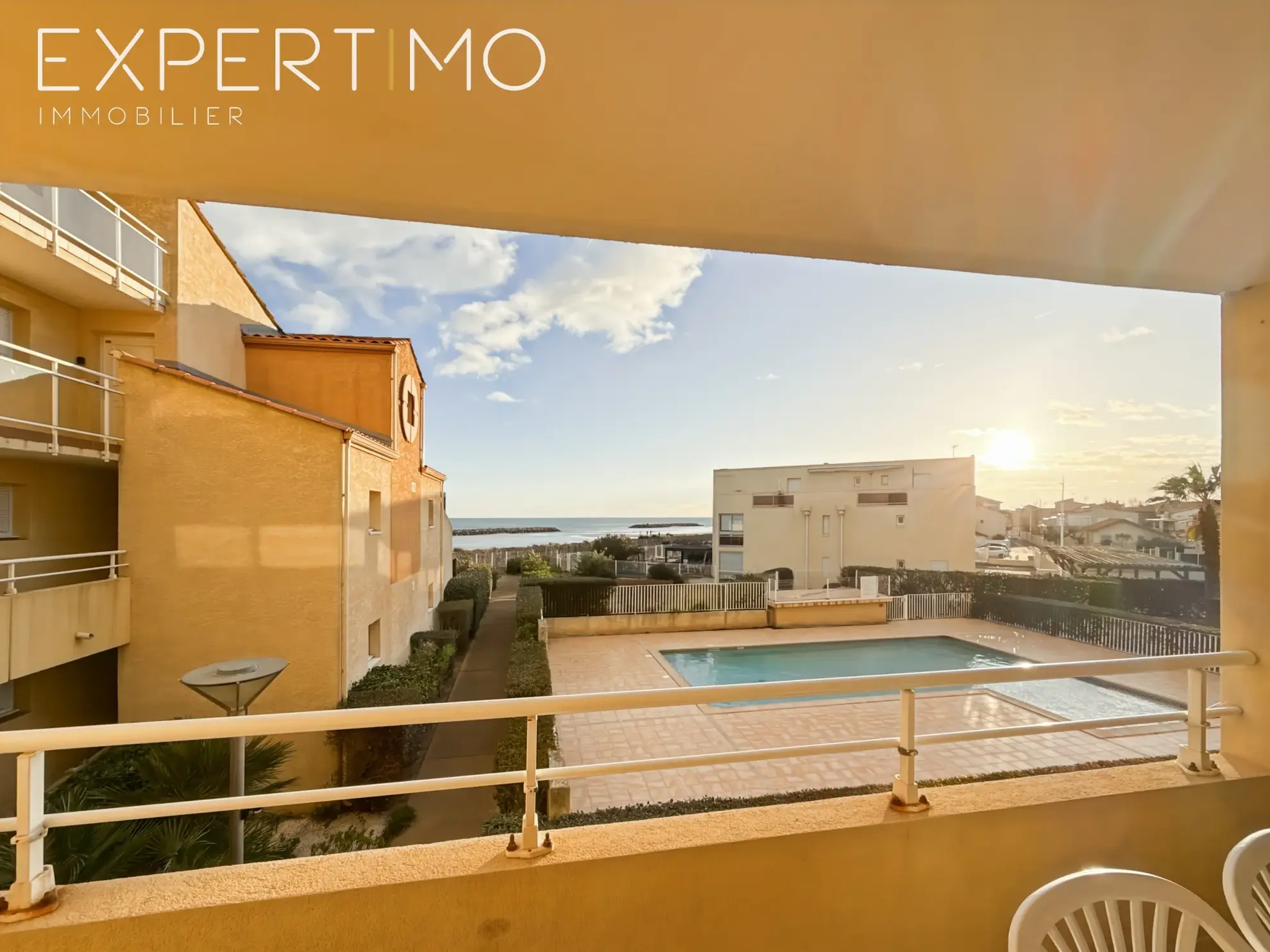 Superbe appartement T2 avec balcon vue mer à Valras Plage