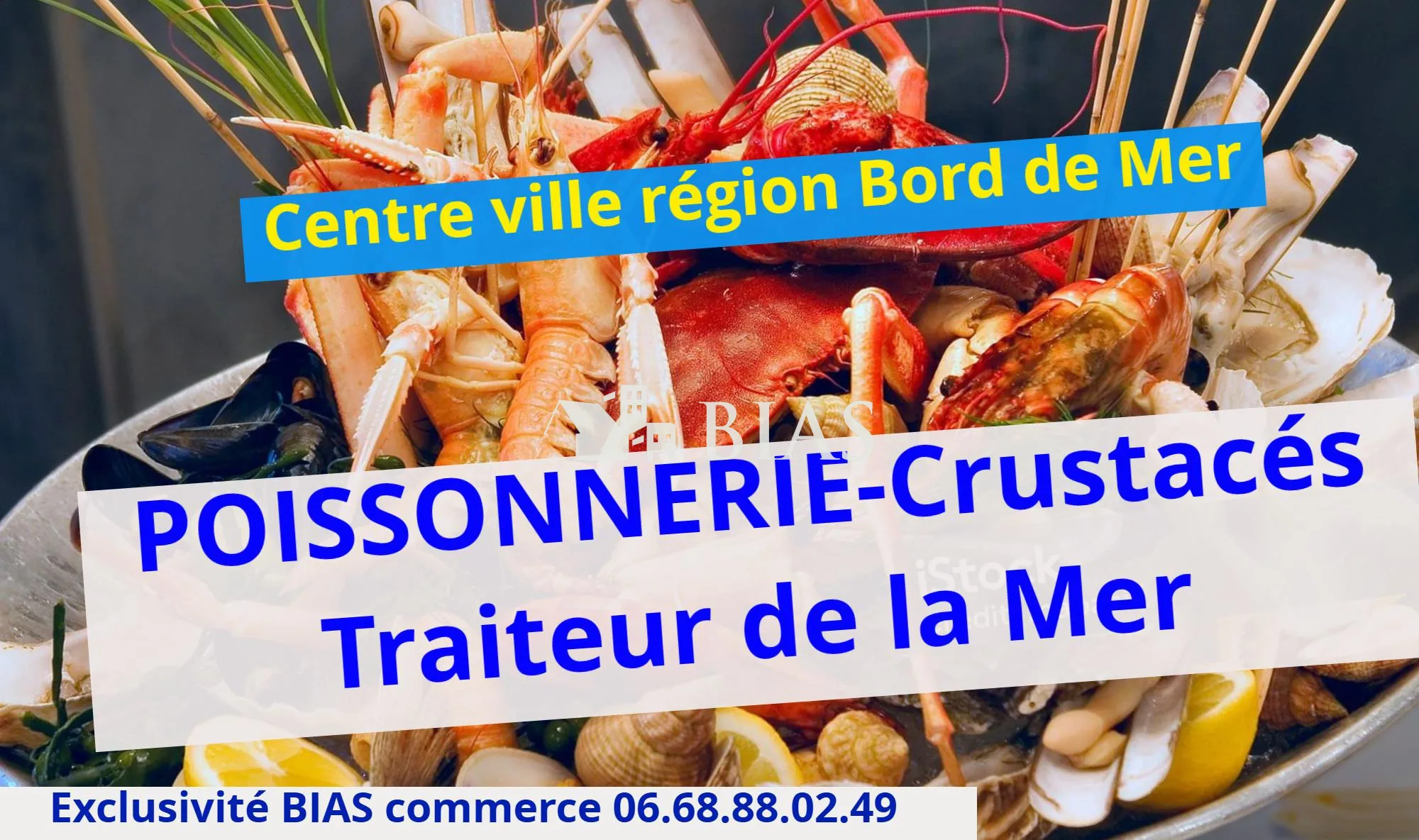 Fonds de commerce de poissonnerie et traiteur de la mer à vendre en Normandie
