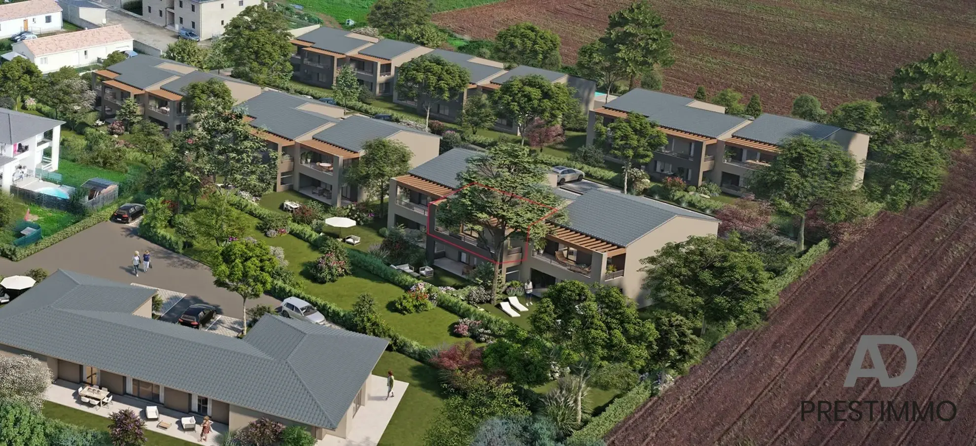 Appartement T2 neuf avec terrasse à Folelli, livraison 2026 
