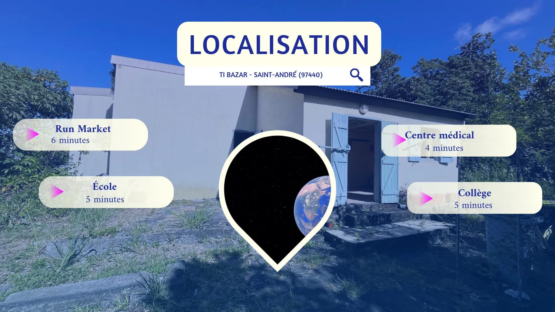 Maison à rénover à Saint-André avec grand terrain de 558 m² - Opportunité immobilière 
