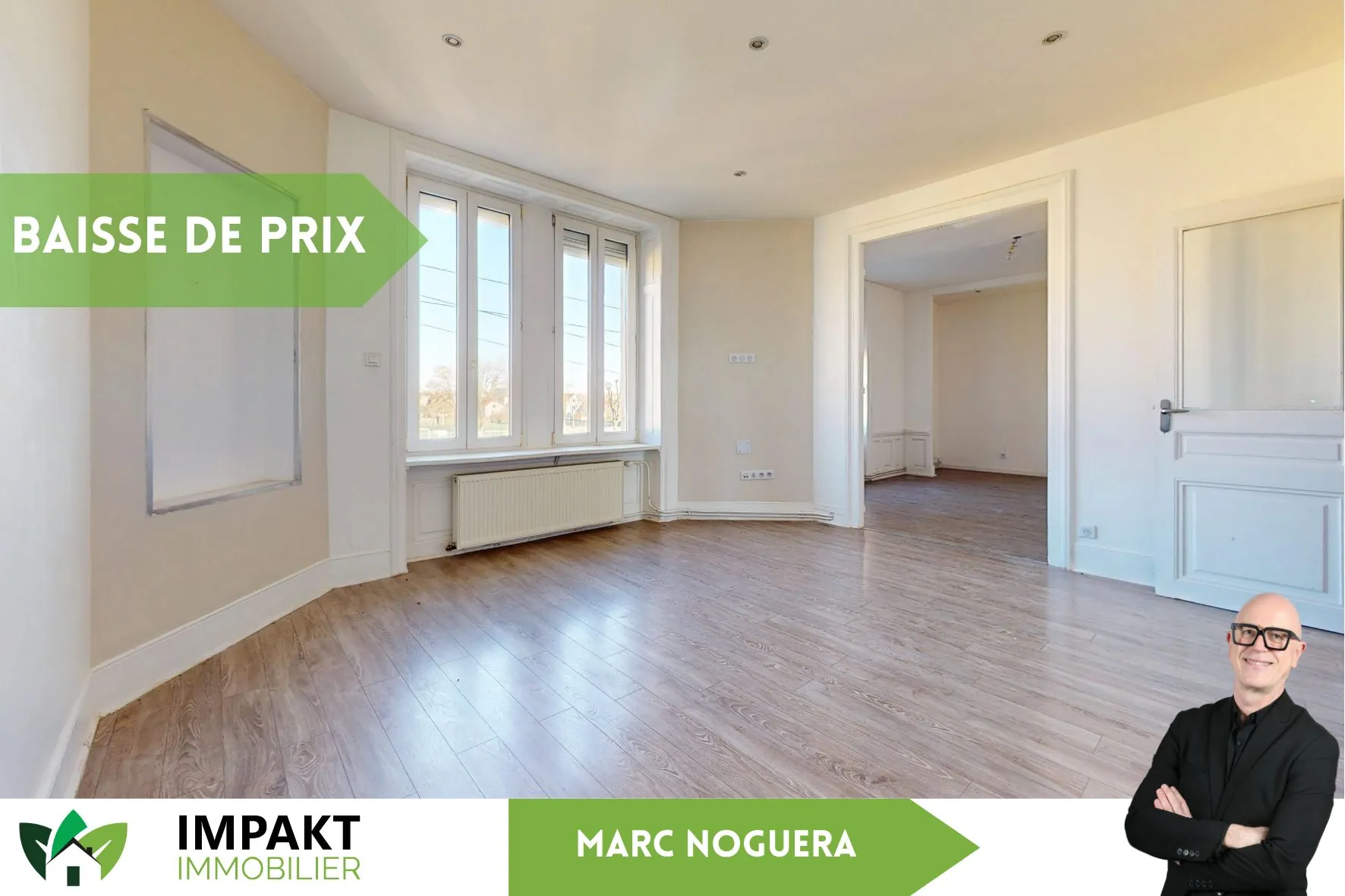 Bel appartement T4 lumineux à Belfort proche Valdoie avec jardin et parking