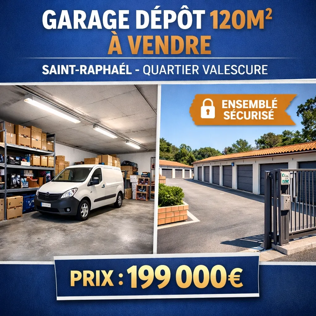 Grand Garage / Dépôt de 120 m² à Valescure, Saint-Raphaël