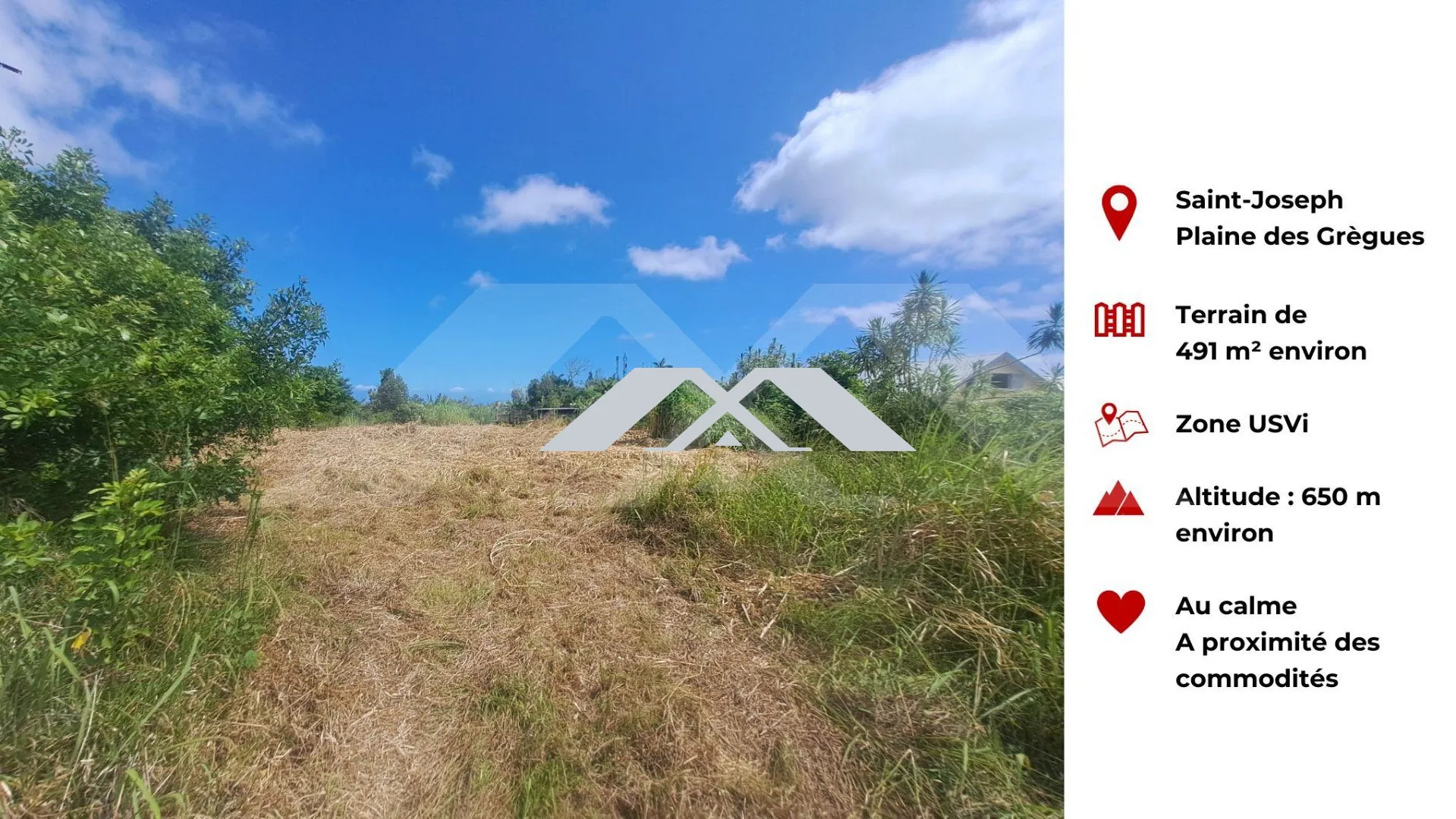 Terrain constructible de 491 m² à Saint-Joseph – Opportunité à la Plaine des Grègues