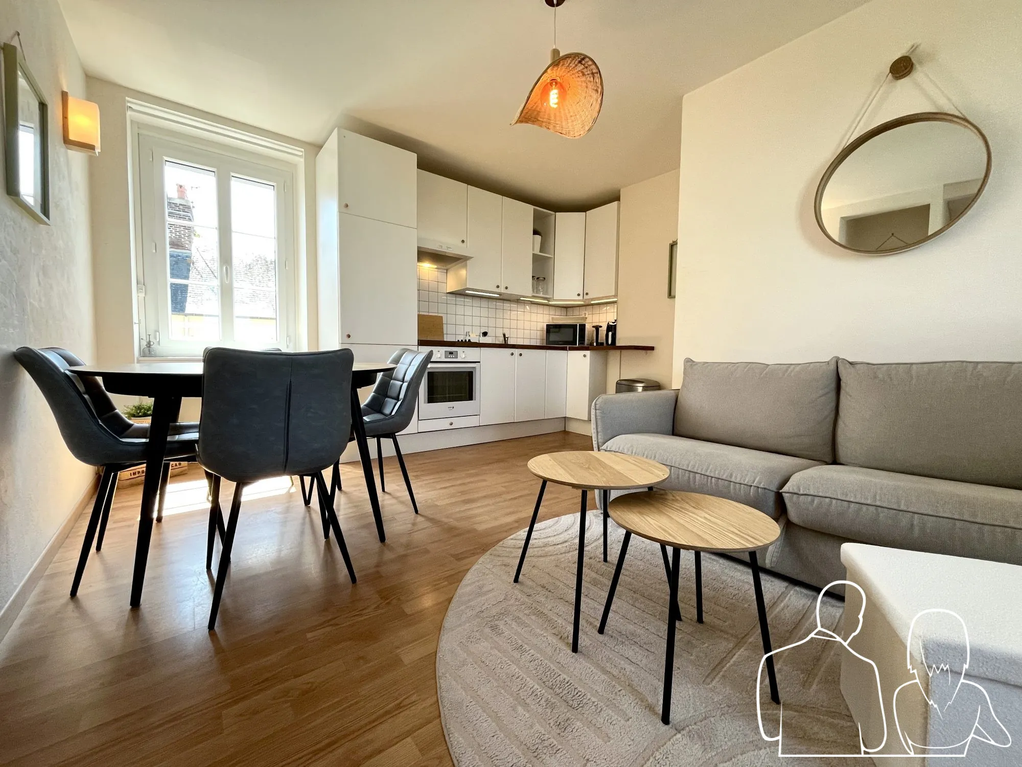 Appartement 2 pièces avec vue imprenable sur le Pont de Normandie à Honfleur 