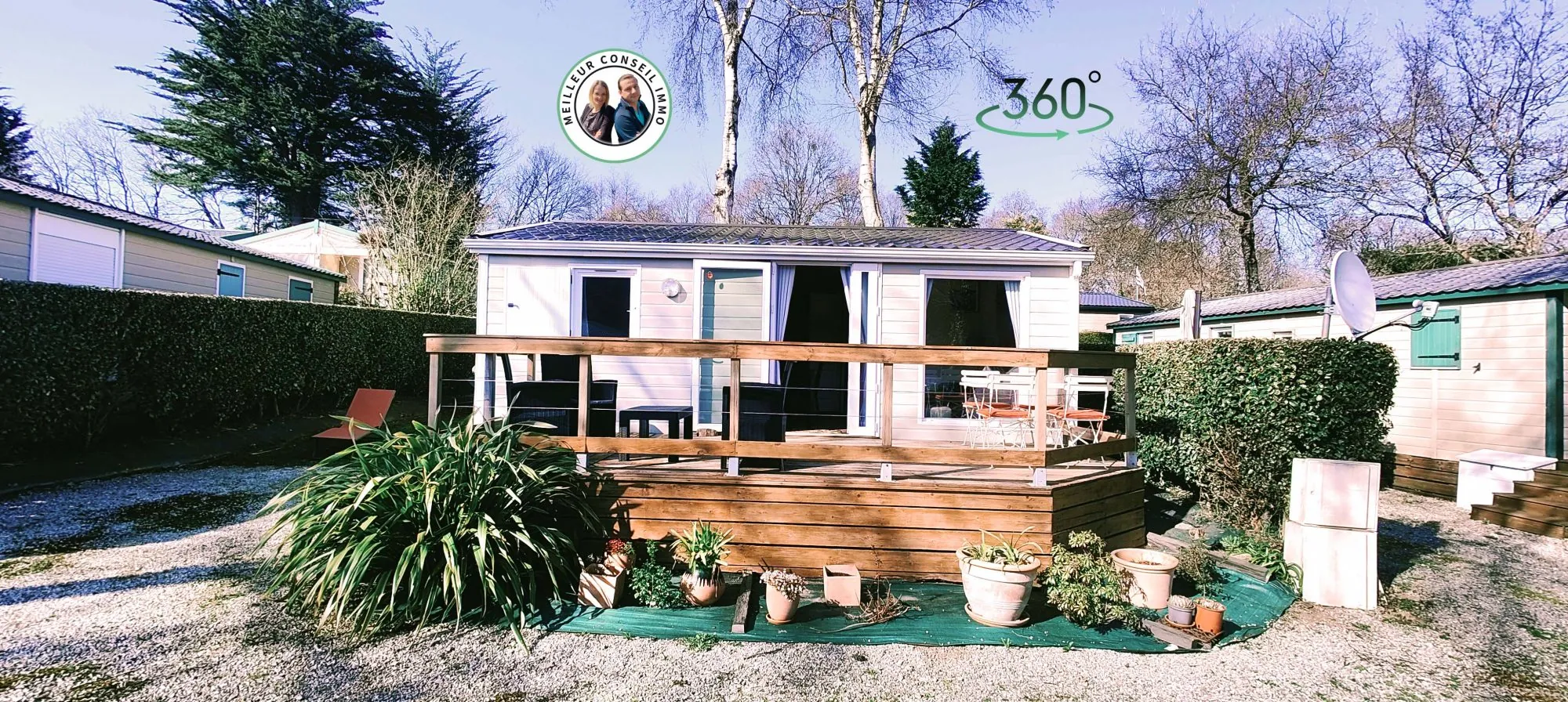 Charmant chalet résidentiel avec terrasse et vue lac à Guerlédan