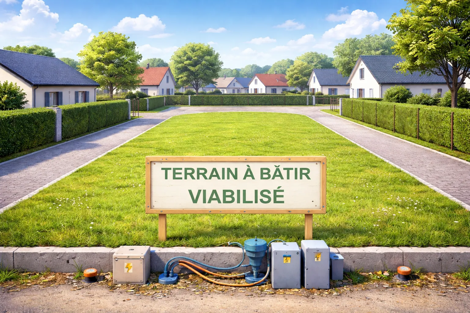 Terrain à bâtir viabilisé de 1219 m² à Mareuil en Périgord proche commodités