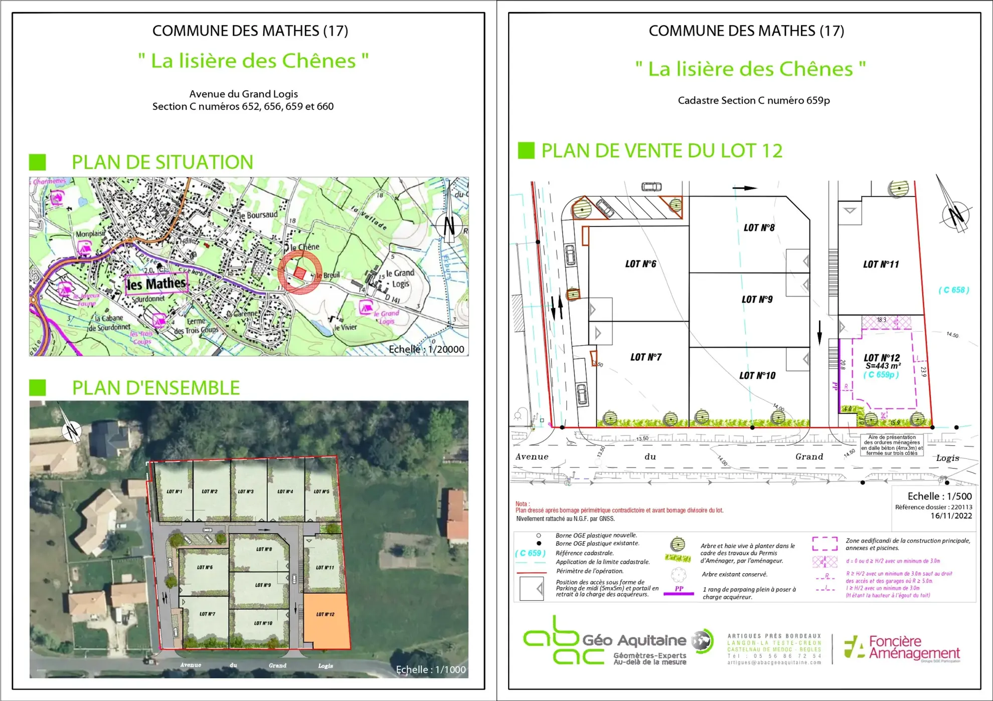 Terrain constructible viabilisé de 443 m² aux Mathes, proche de l’océan et des forêts