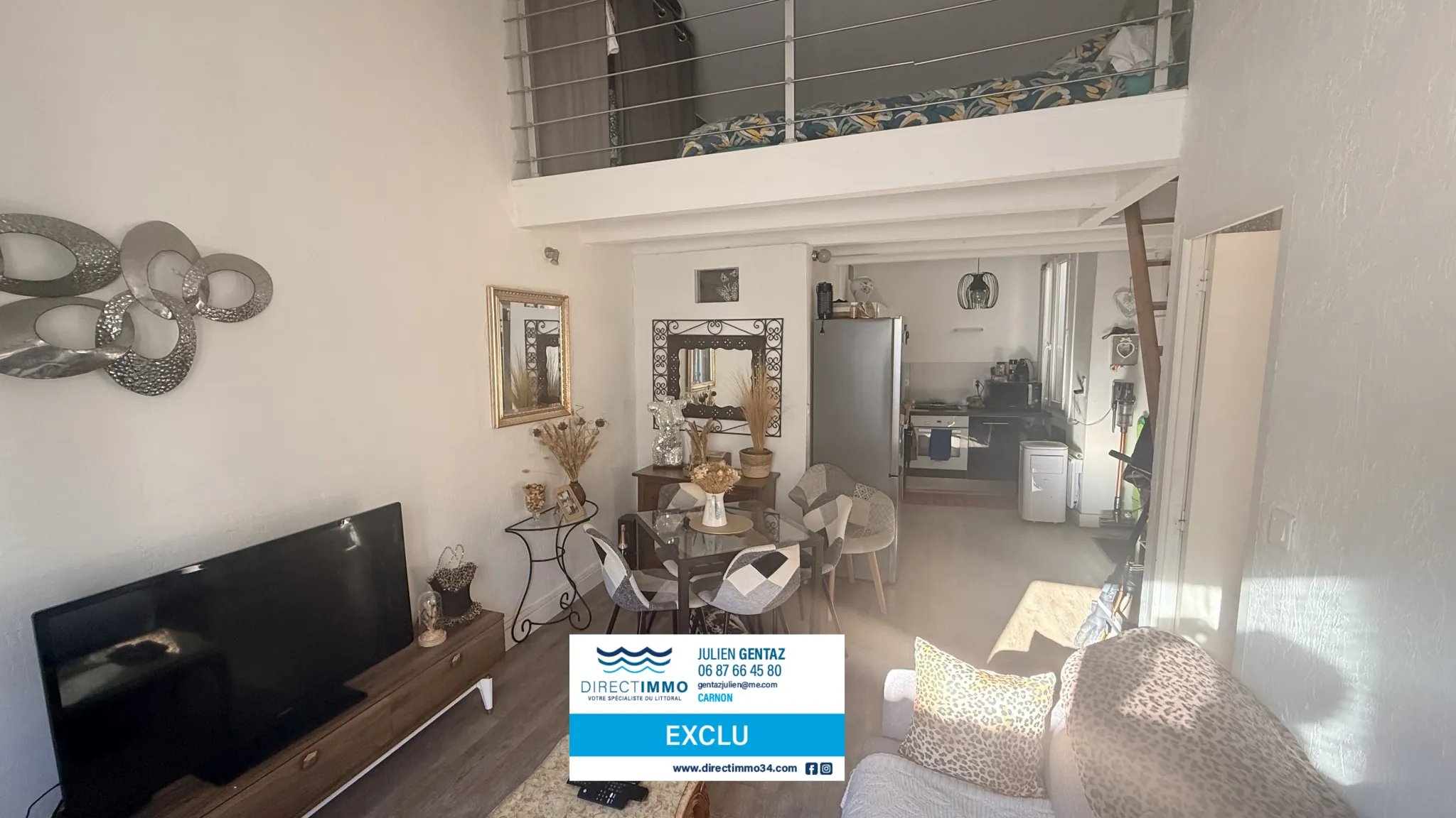 Appartement F2 avec mezzanine à Palavas-les-Flots, centre village