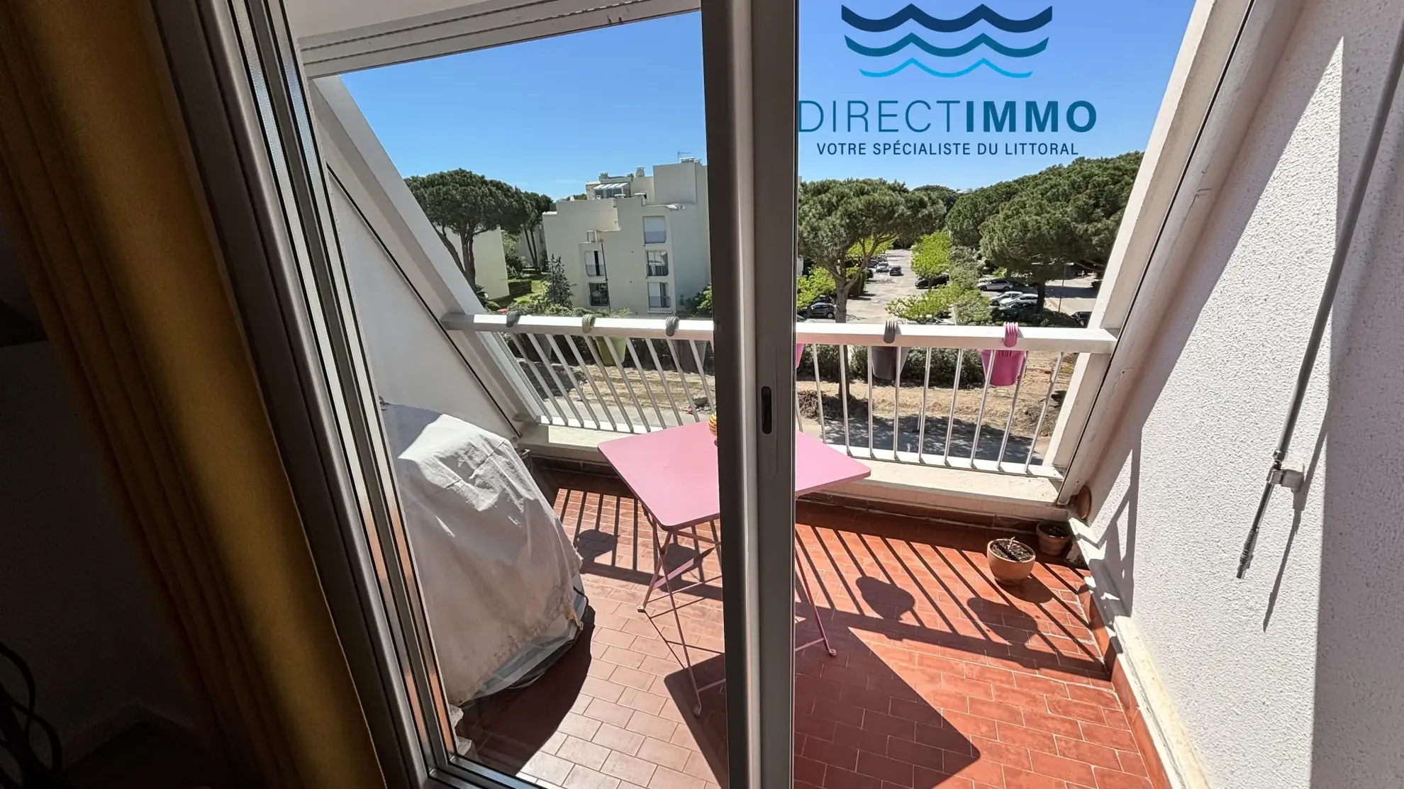 Appartement F2 rénové avec 2 terrasses à La Grande Motte, dernier étage