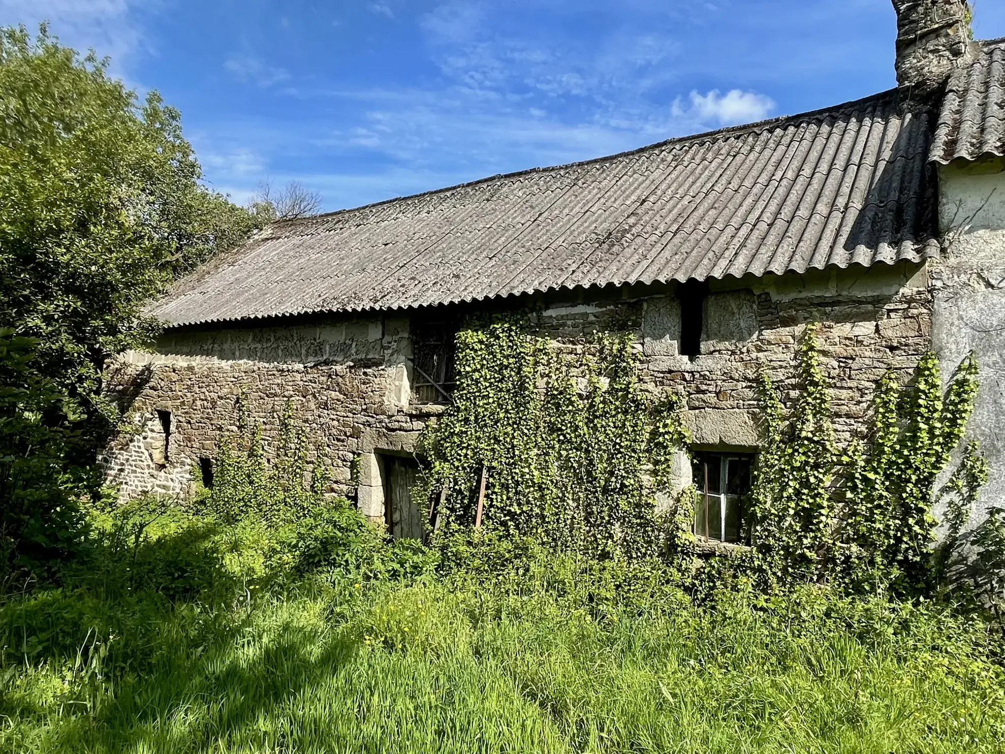 Maison en pierre à rénover à Vannes - grand terrain et potentiel 