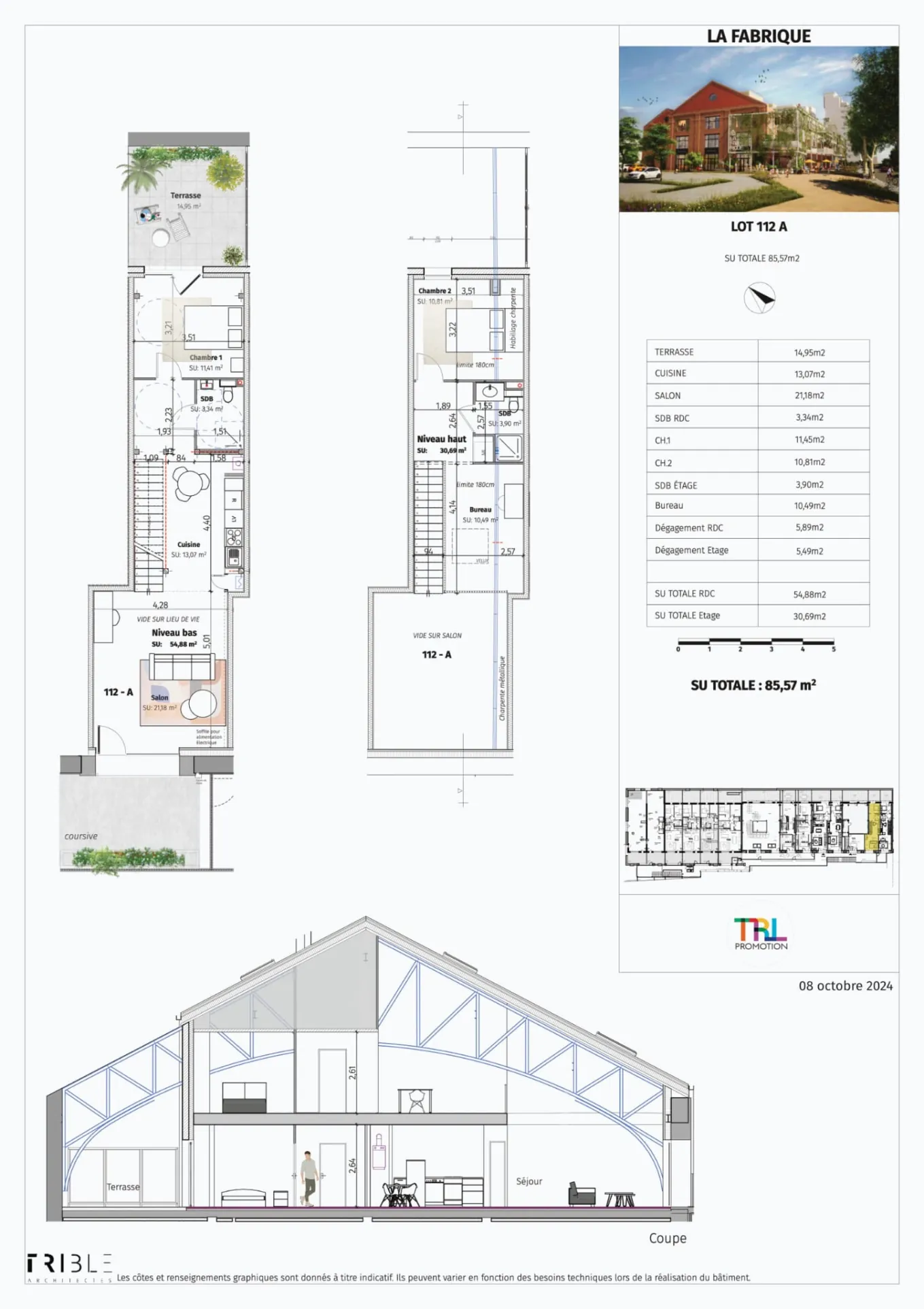 Magnifique duplex neuf de 85 m² avec deux terrasses au centre de Mulhouse 