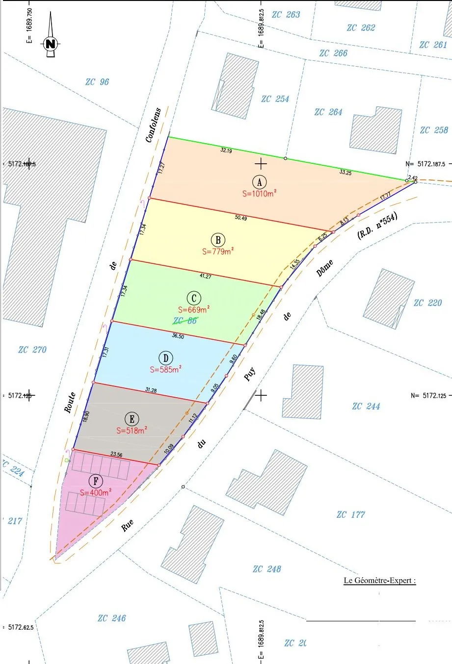 Terrain constructible de 669 m² à Olby, proche Clermont-Ferrand - Achat immobilier