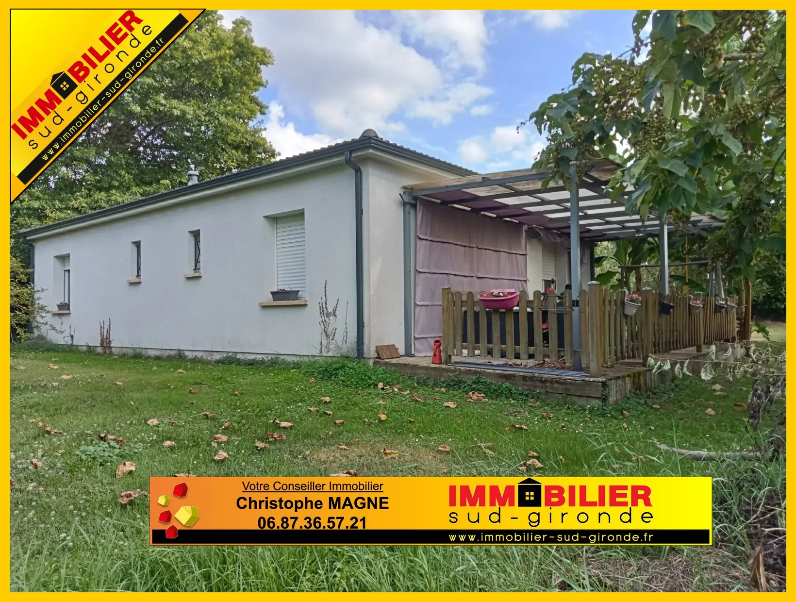 Maison contemporaine 3 chambres avec jardin à Saint Pierre de Mons