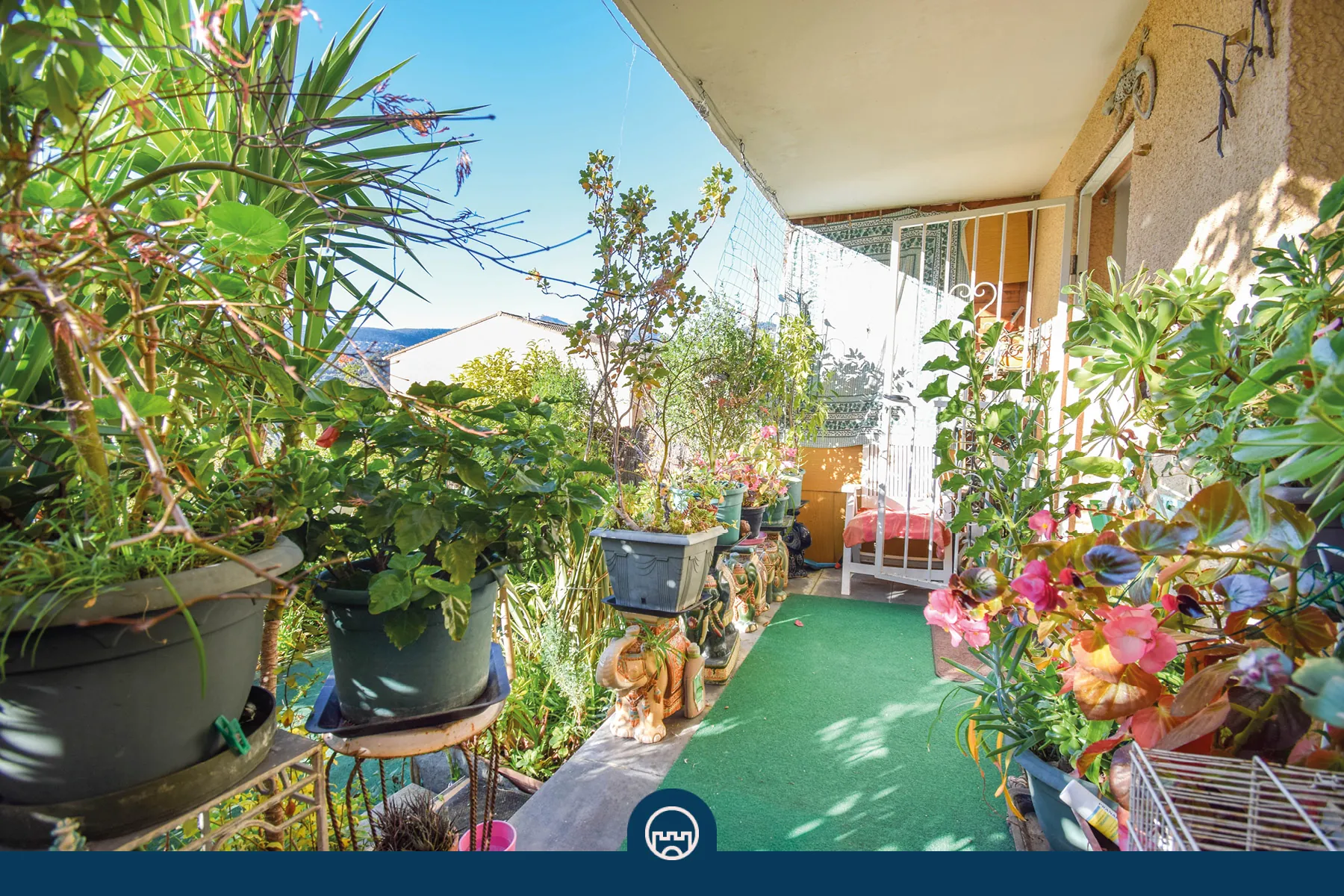 Appartement 2 pièces avec jardin à La Trinité - Résidence bien entretenue