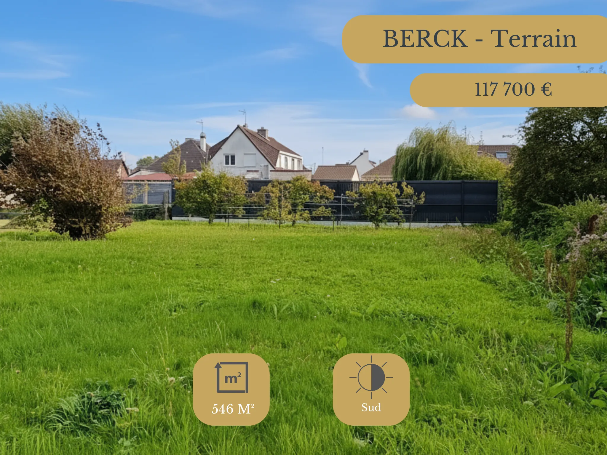 Terrain constructible de 546 m² à Berck-sur-Mer, proche de la plage