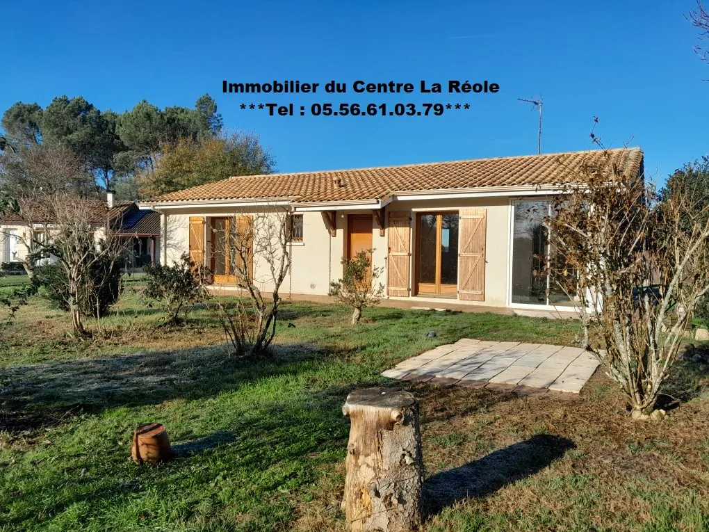 Maison de plain-pied de 97 m² avec jardin arboré en Gironde