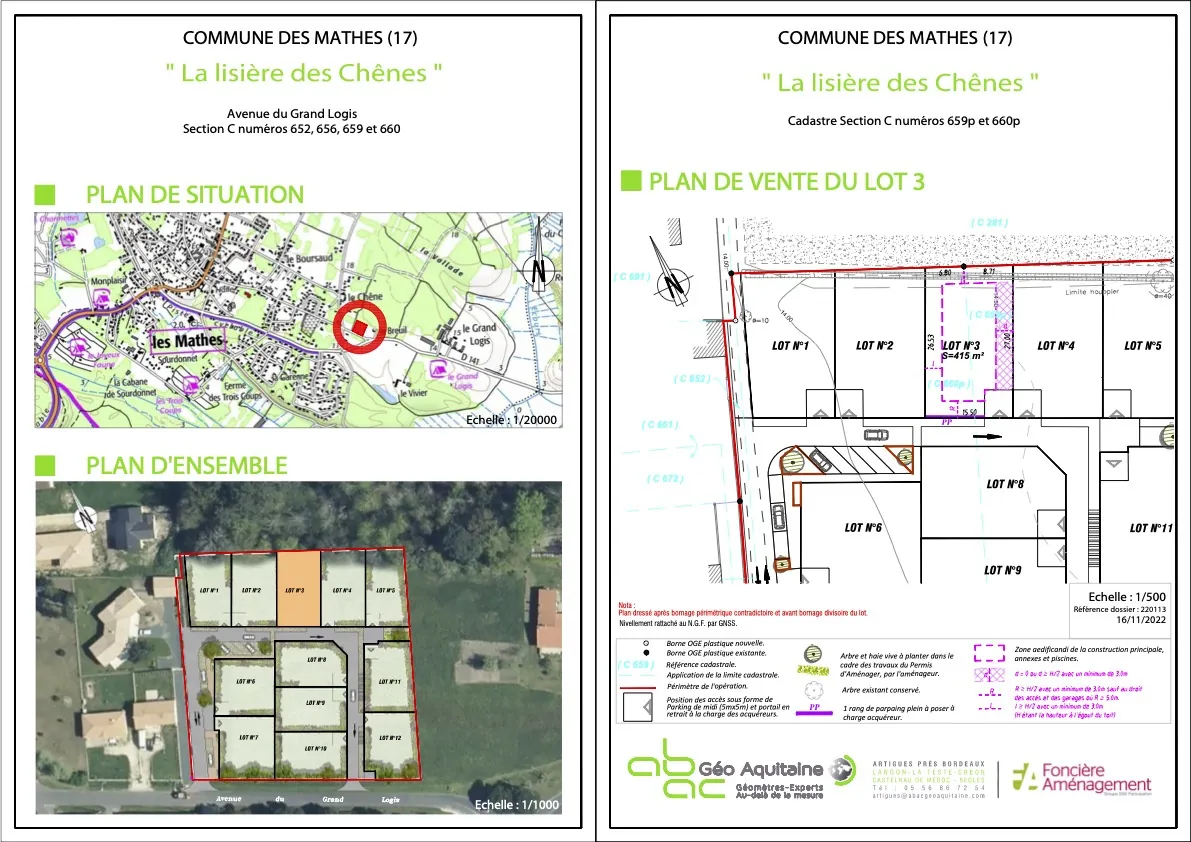 Terrain constructible de 415 m² à Les Mathes, cadre naturel et ensoleillé 