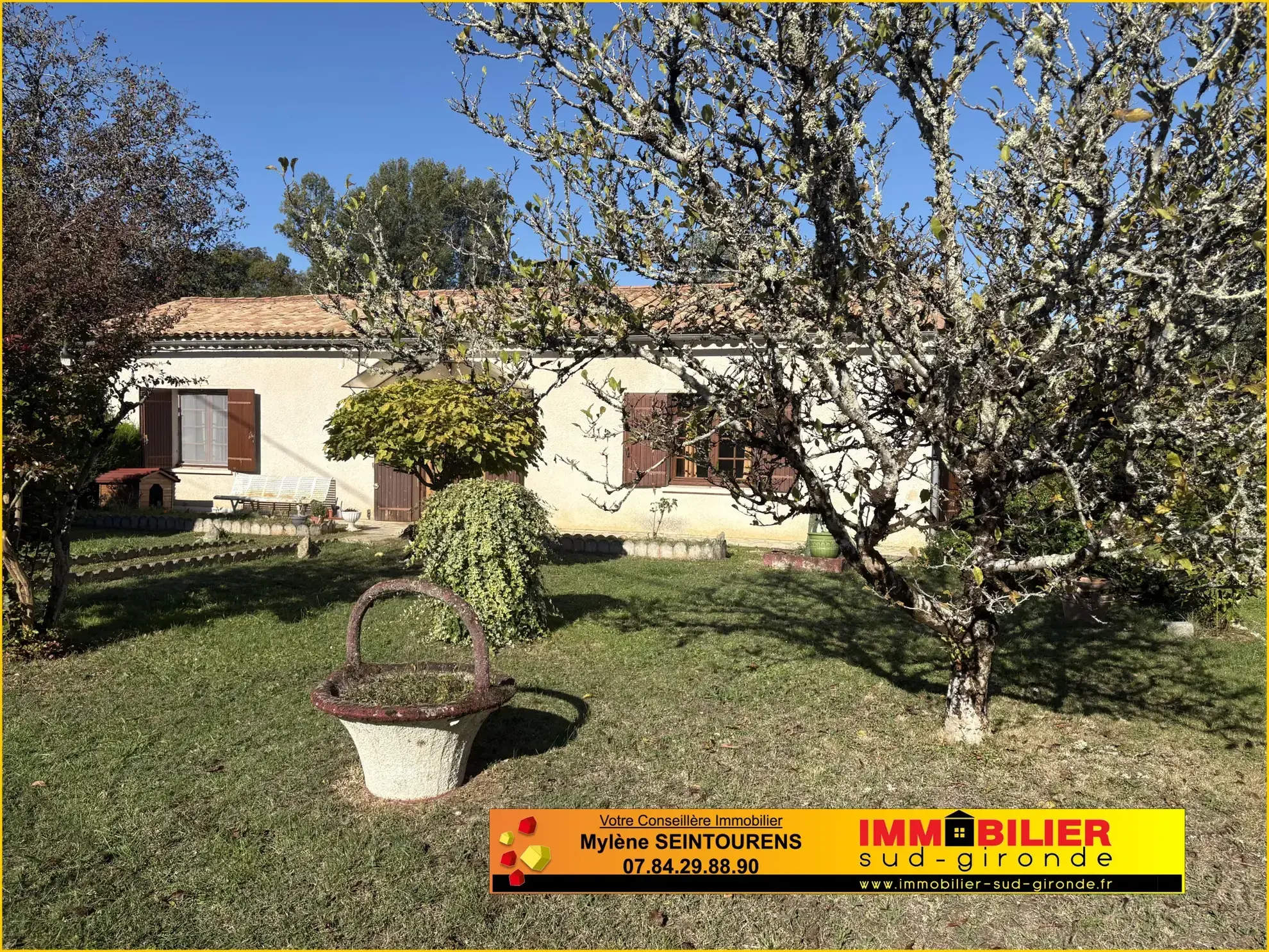 Charmante maison de 100 m² avec jardin à Barsac proche Cérons et Langon
