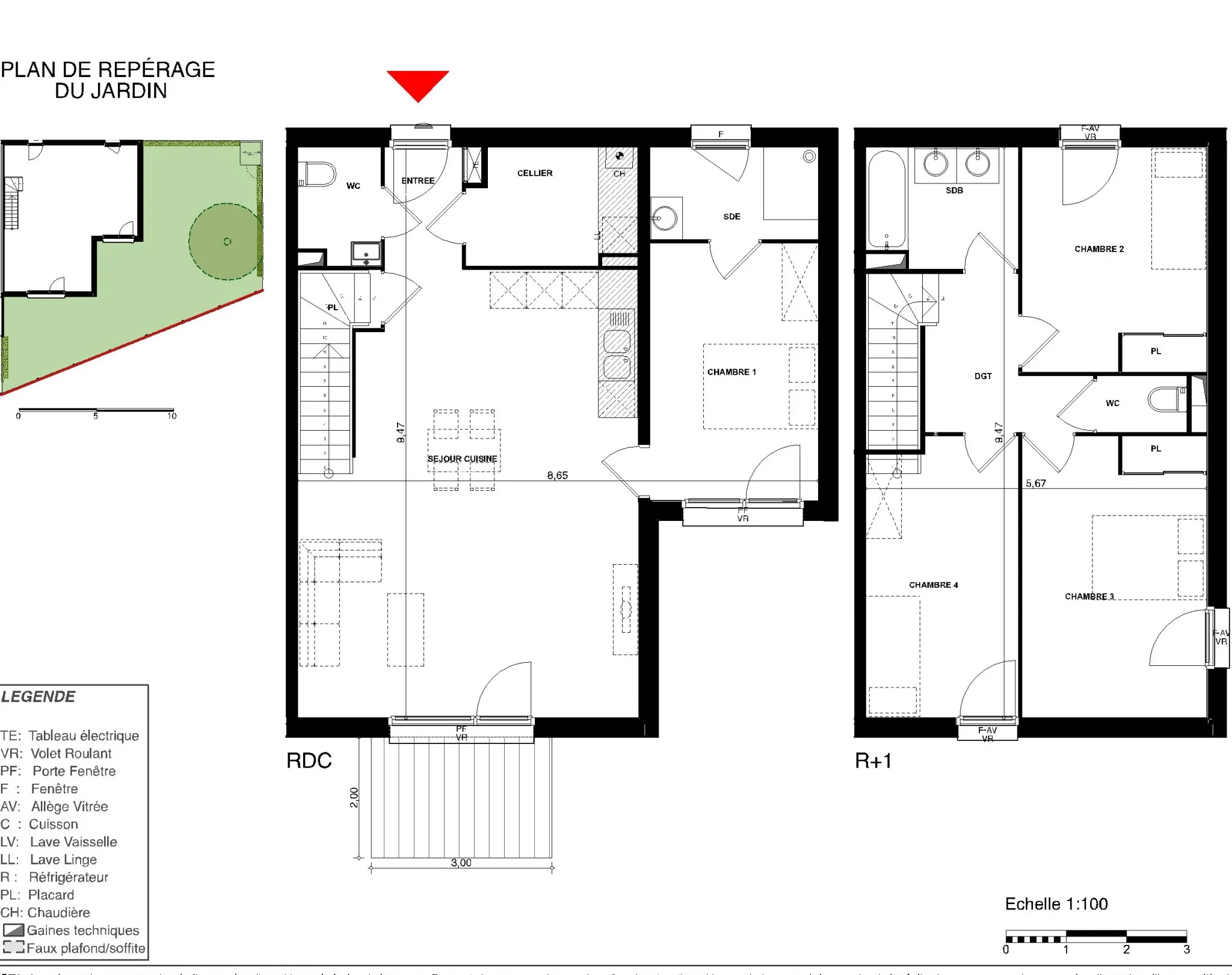 Maison neuve T5 avec jardin à Monségur, proche Bordeaux