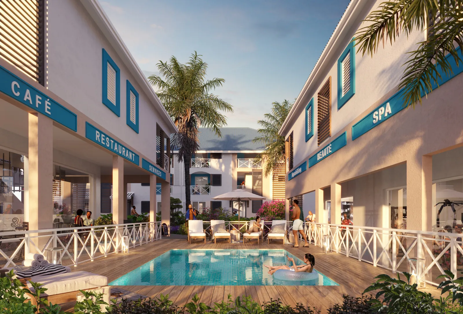 Appartement neuf avec piscine et jardin privé à Saint-François - Résidence sécurisée