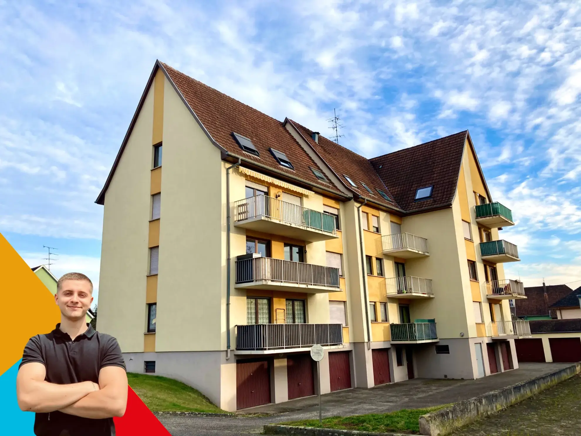 Appartement 3 pièces lumineux à Selestat de 54,43 m² avec garage