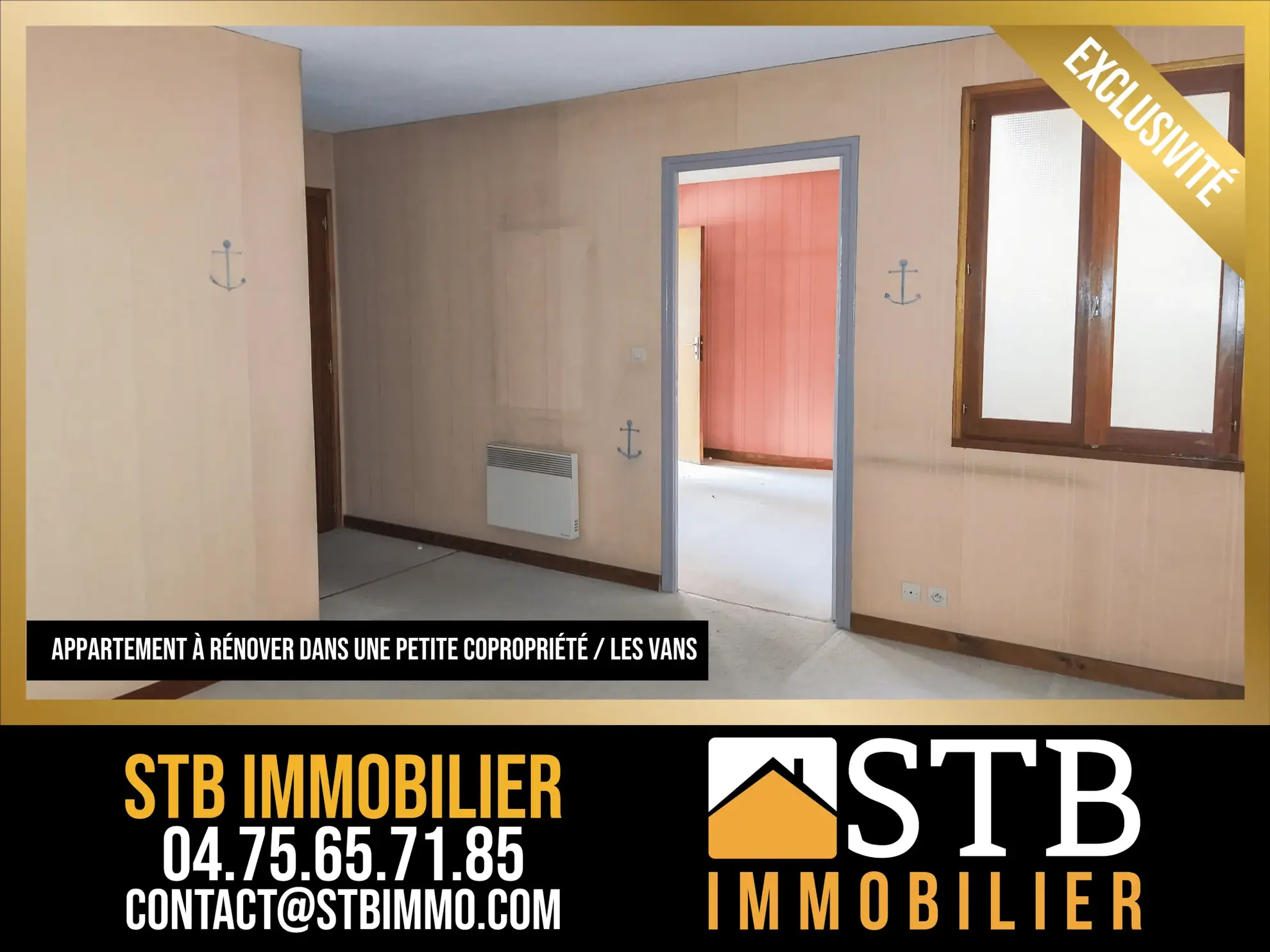 Appartement T2 à vendre à Les Vans, Ardèche - Opportunité de rénovation