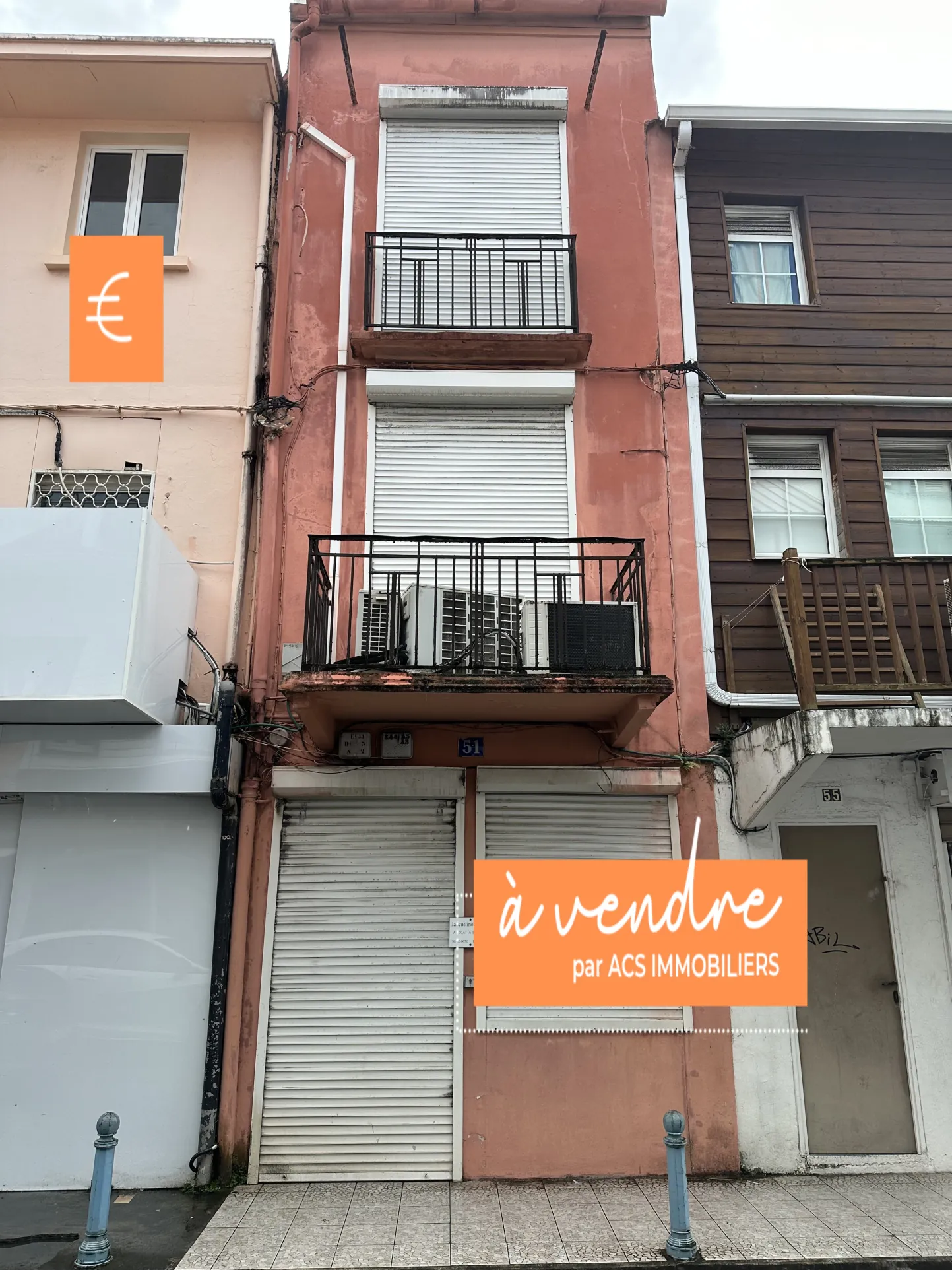 Immeuble à Fort-de-France pour investissement ou résidence à rénover