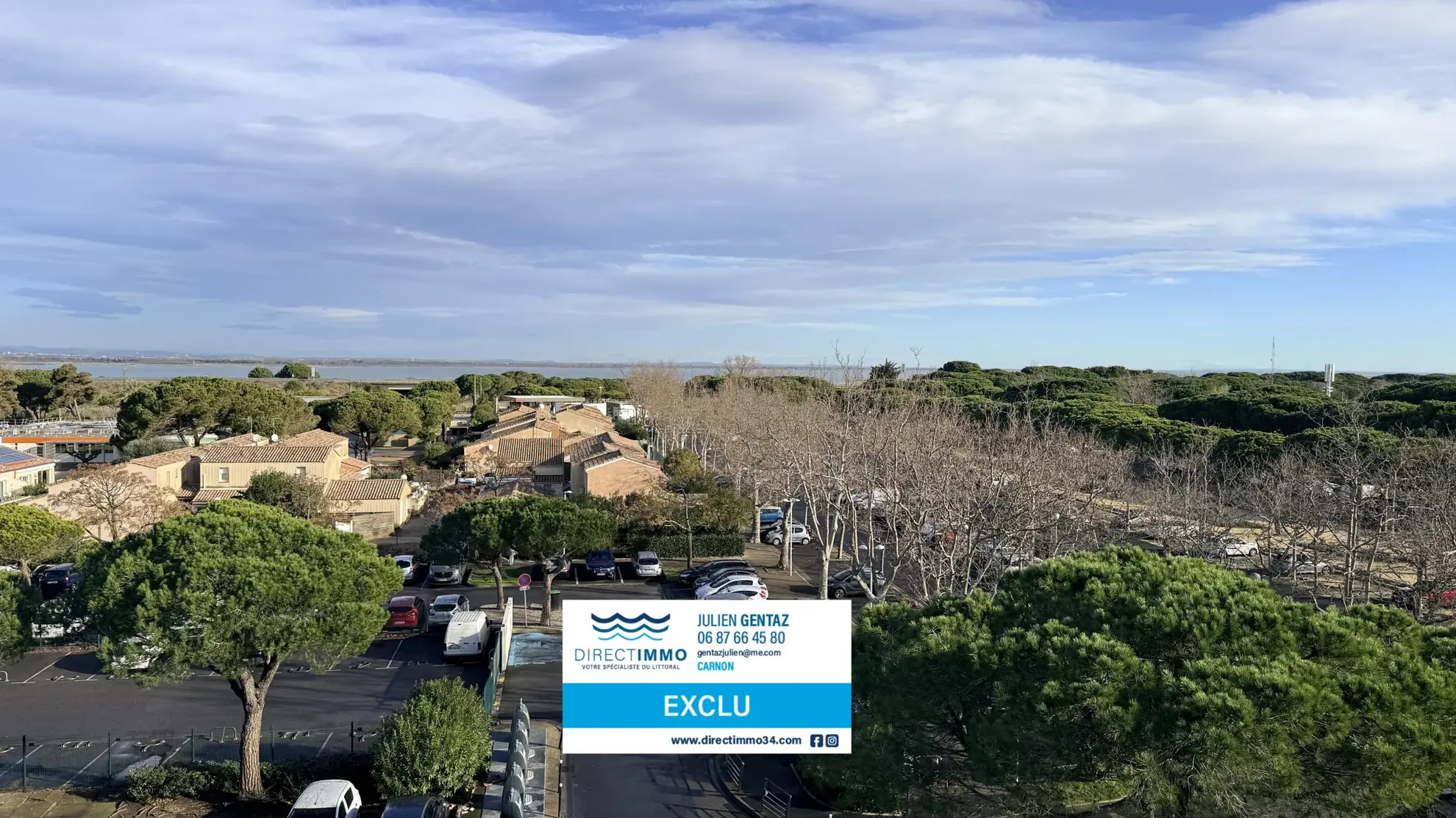 Appartement de 47 m² avec terrasse et vue étangs à Carnon-Plage