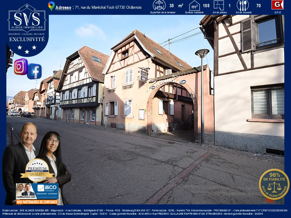 Fonds de commerce Pizzeria réputée sans concurrence à Châtenois