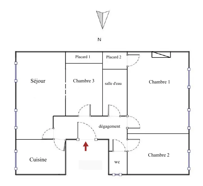 Bel appartement familial de 77 m² avec cave à Marseille 4ème 