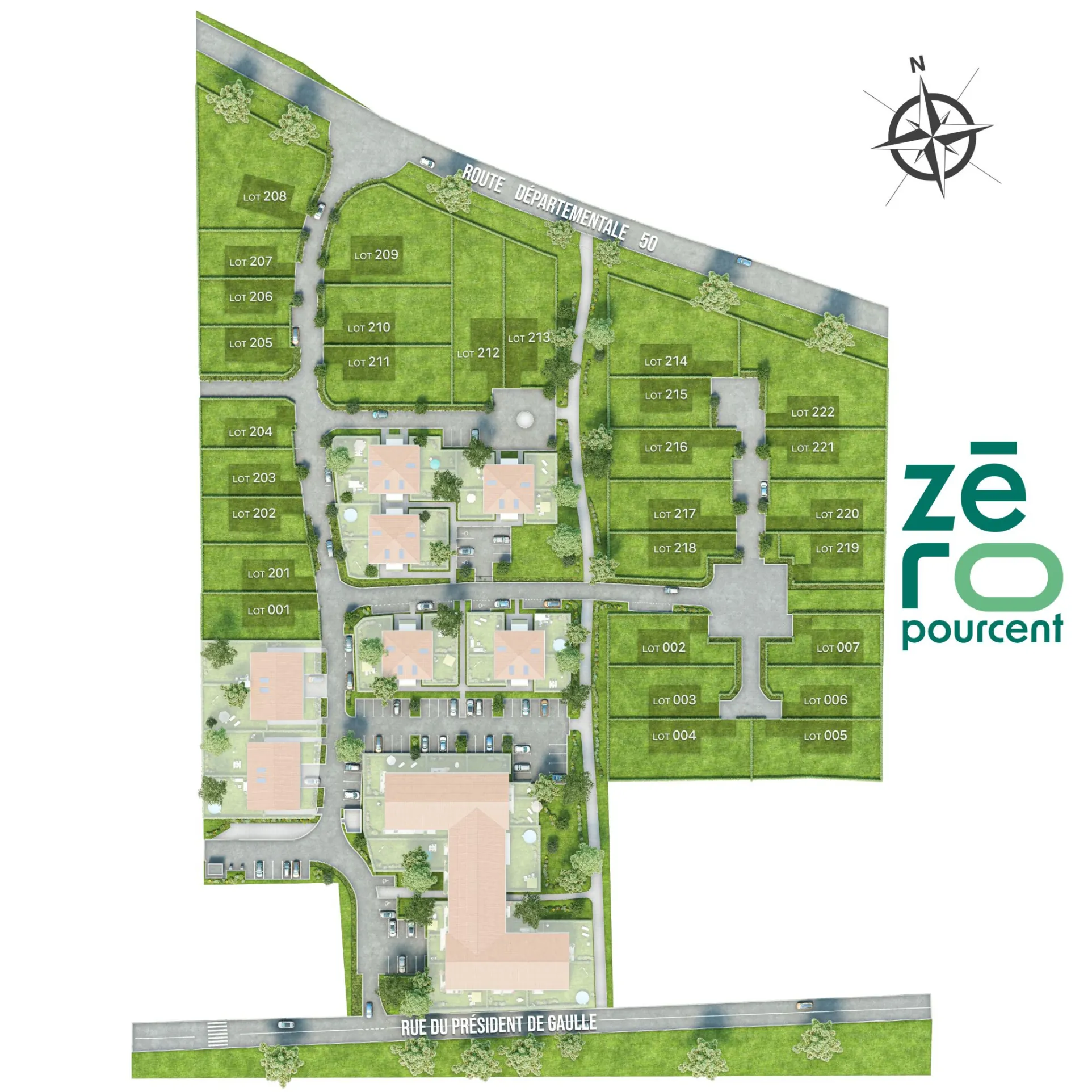 Lotissement à Luçon - 20 terrains viabilisés de 327 à 951 m², libres de constructeur 